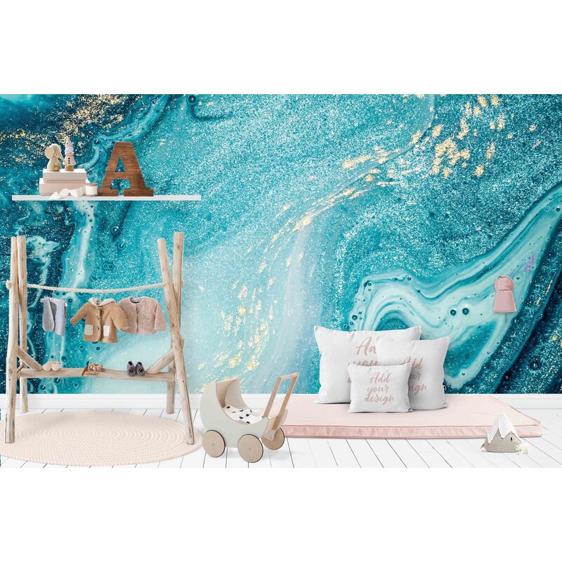 the wall wallpaper,aqua,turquoise,blue,teal,turquoise (834047