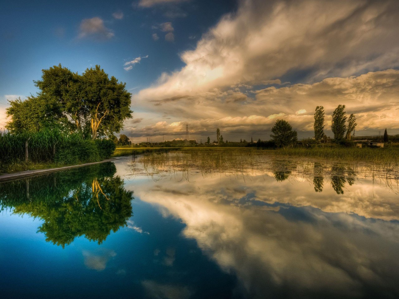 wallpaper for computer desktop background,sky,reflection,nature,natural landscape,body of water