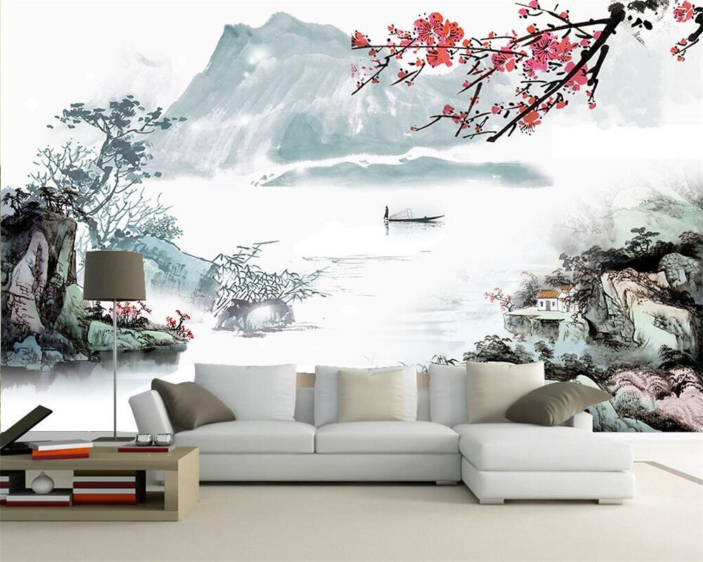 wallpaper for house decoration,natural landscape,wallpaper,wall,mural,furniture