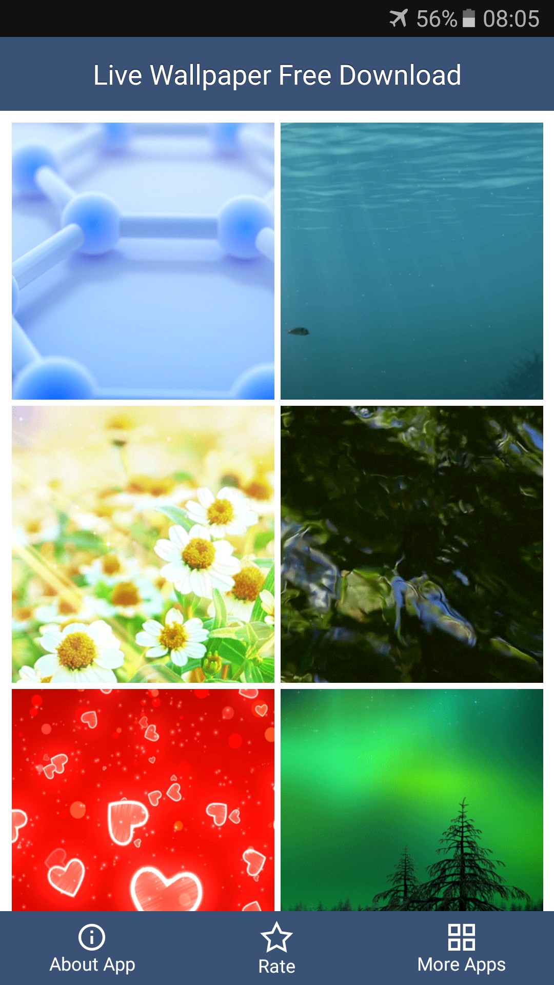 popular live wallpaper,colorfulness,organism,screenshot,sky,font
