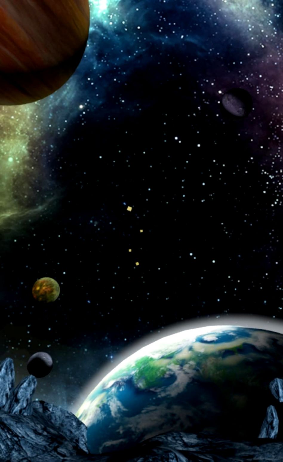 벽지 전화 안드로이드,대기권 밖,행성,천체,우주,하늘