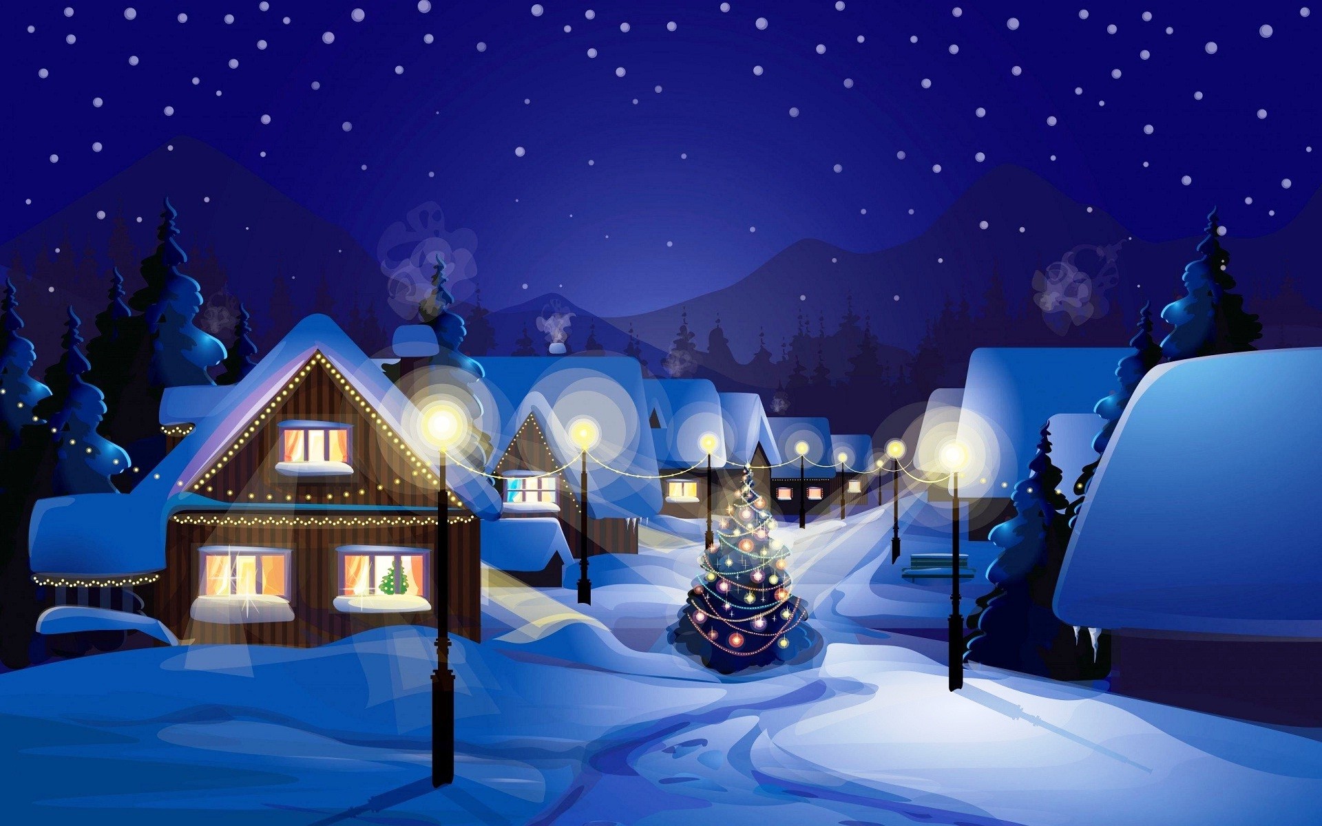 schöne live wallpaper,winter,blau,heiligabend,schnee,weihnachten