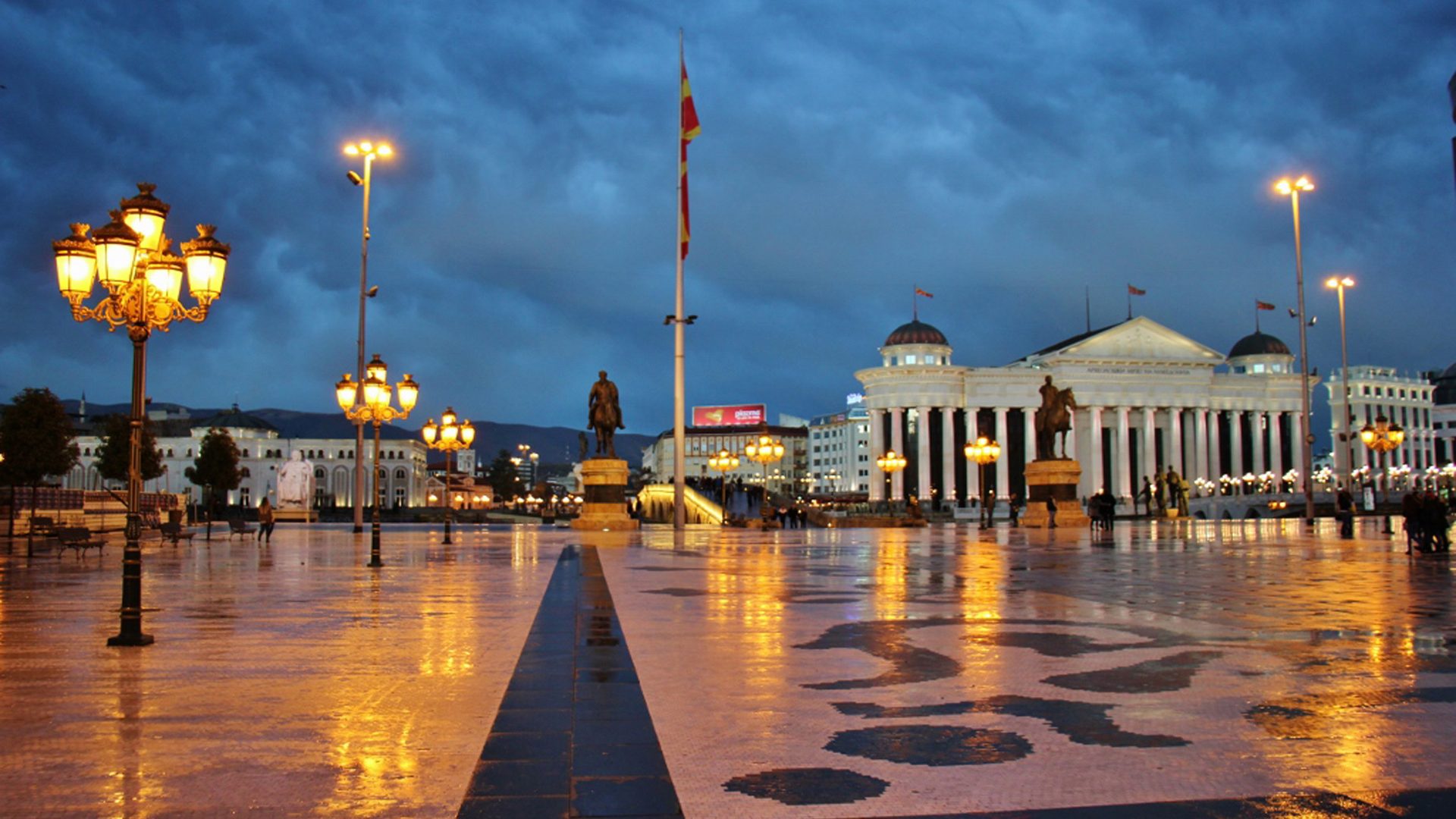 carta da parati macedonia,cielo,notte,illuminazione,cittadina,riflessione