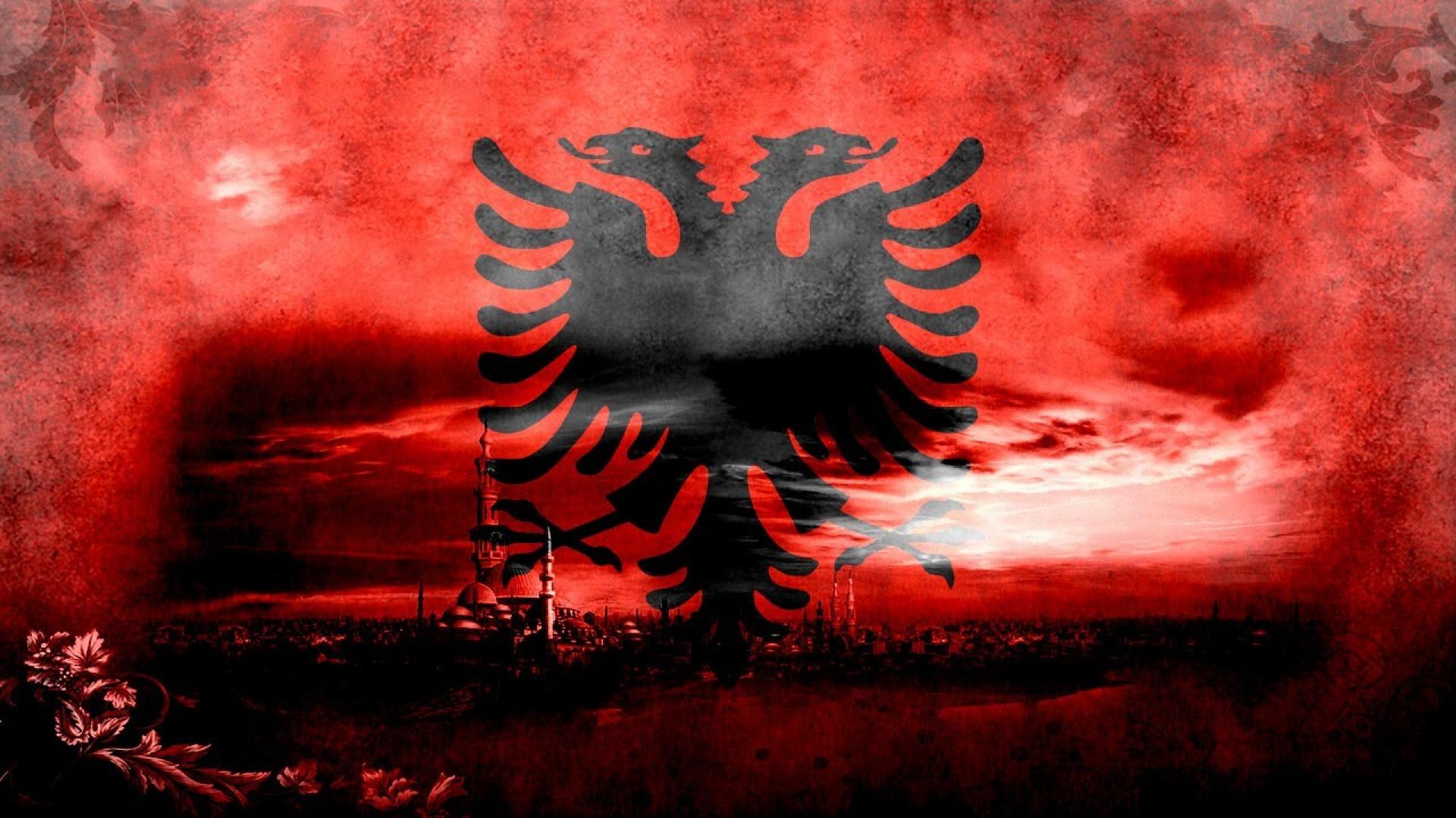albanien壁紙,赤,空,フォント,グラフィックス,グラフィックデザイン
