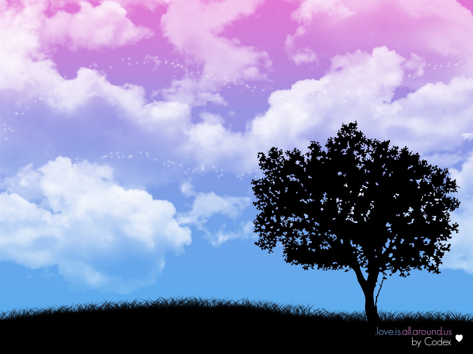 fondo de pantalla amor fondo de pantalla,cielo,paisaje natural,nube,árbol,naturaleza