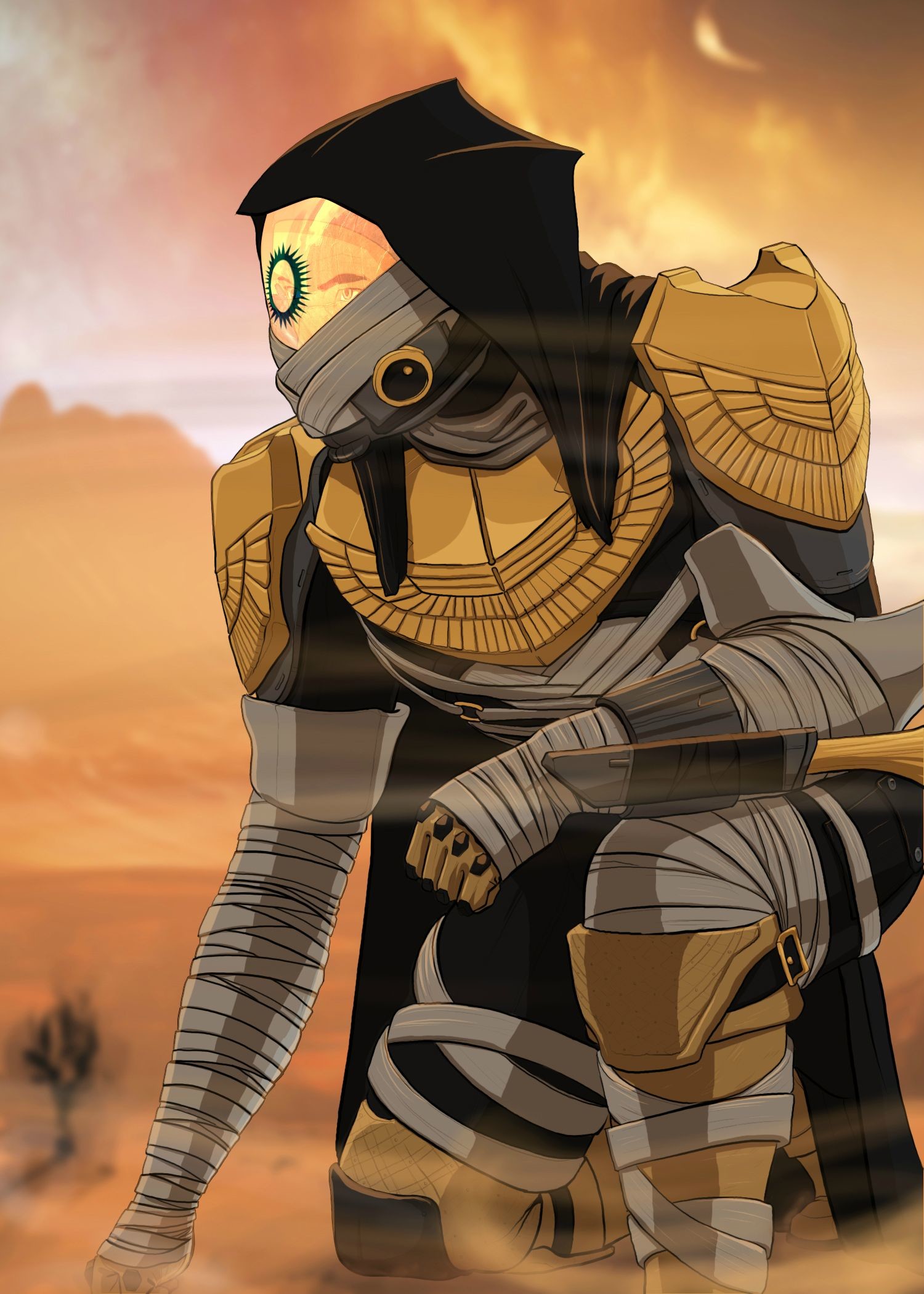 osiris tapete,erfundener charakter,illustration,animation,cg kunstwerk