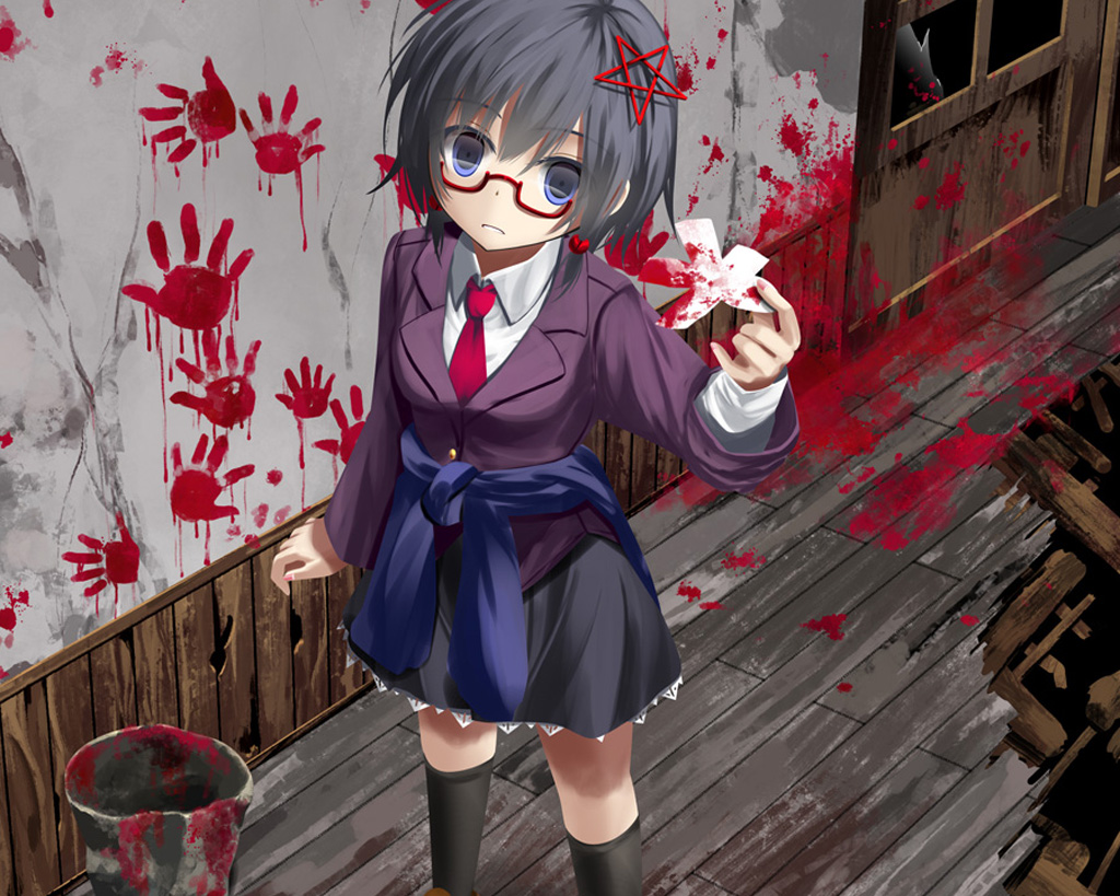 corpse party wallpaper,cartoon,anime,school uniform,uniform,hime cut