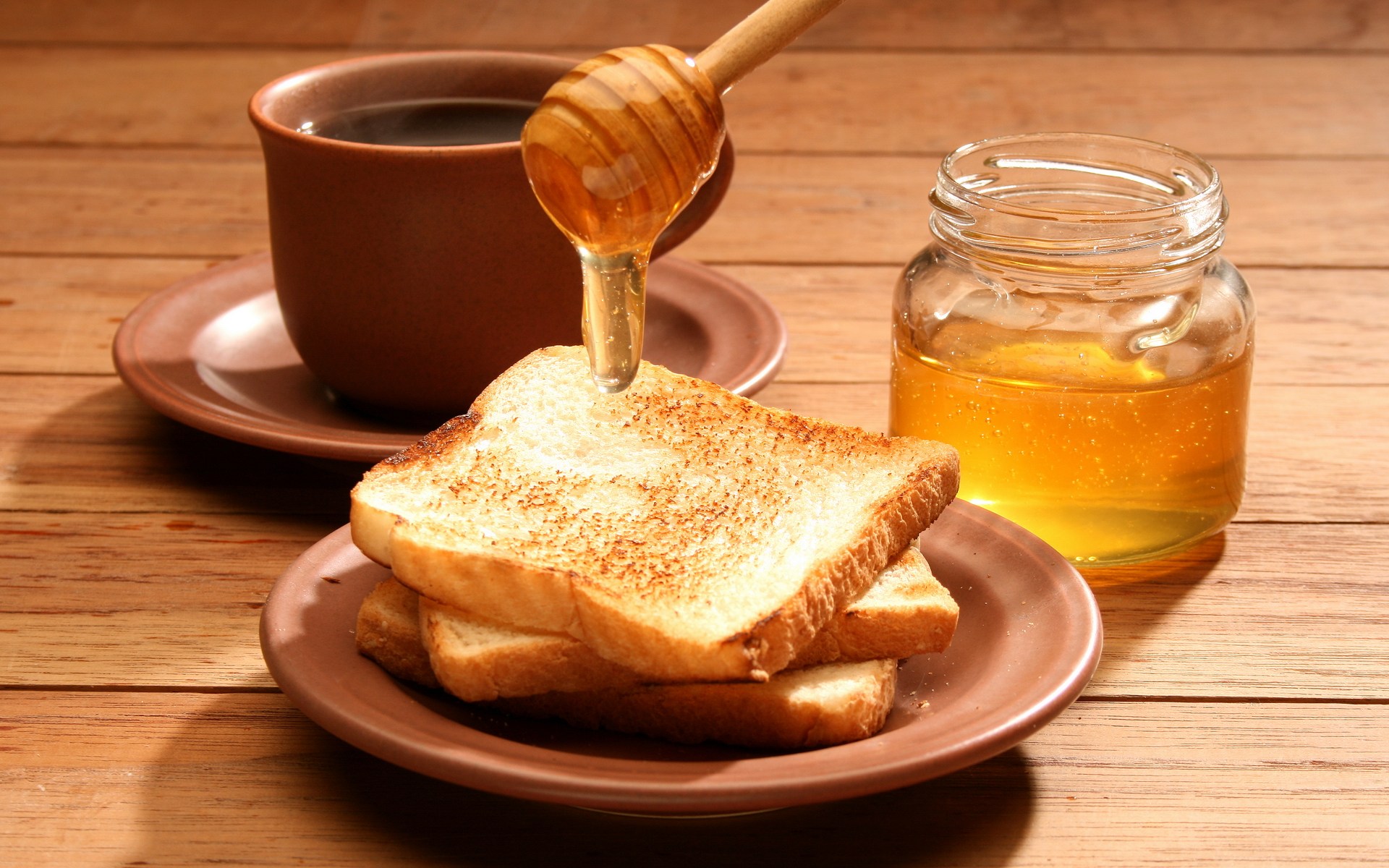 蜂蜜の壁紙,食物,皿,朝ごはん,トースト,はちみつ