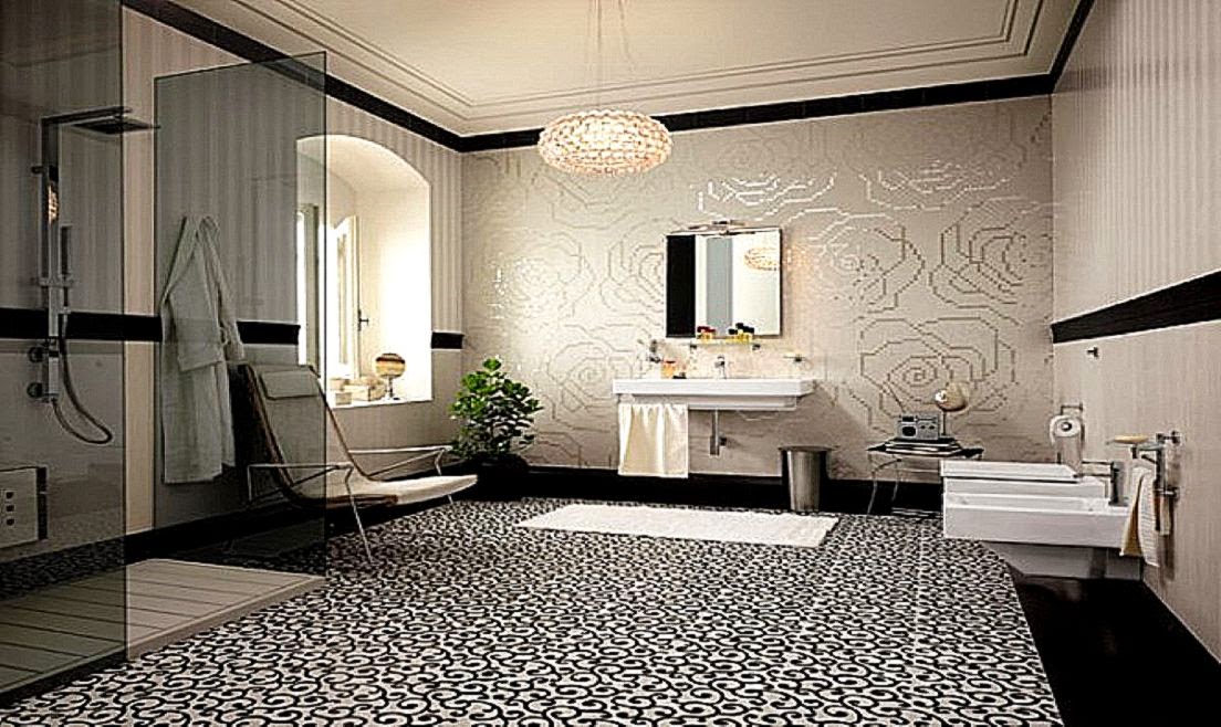 cool bathroom wallpaper,room,interior design,bathroom,tile,property