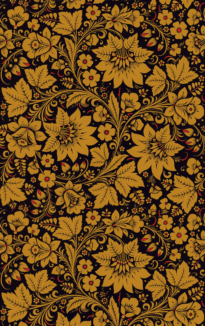 ゴールドの壁紙デザイン,パターン,オレンジ,褐色,花柄,黄