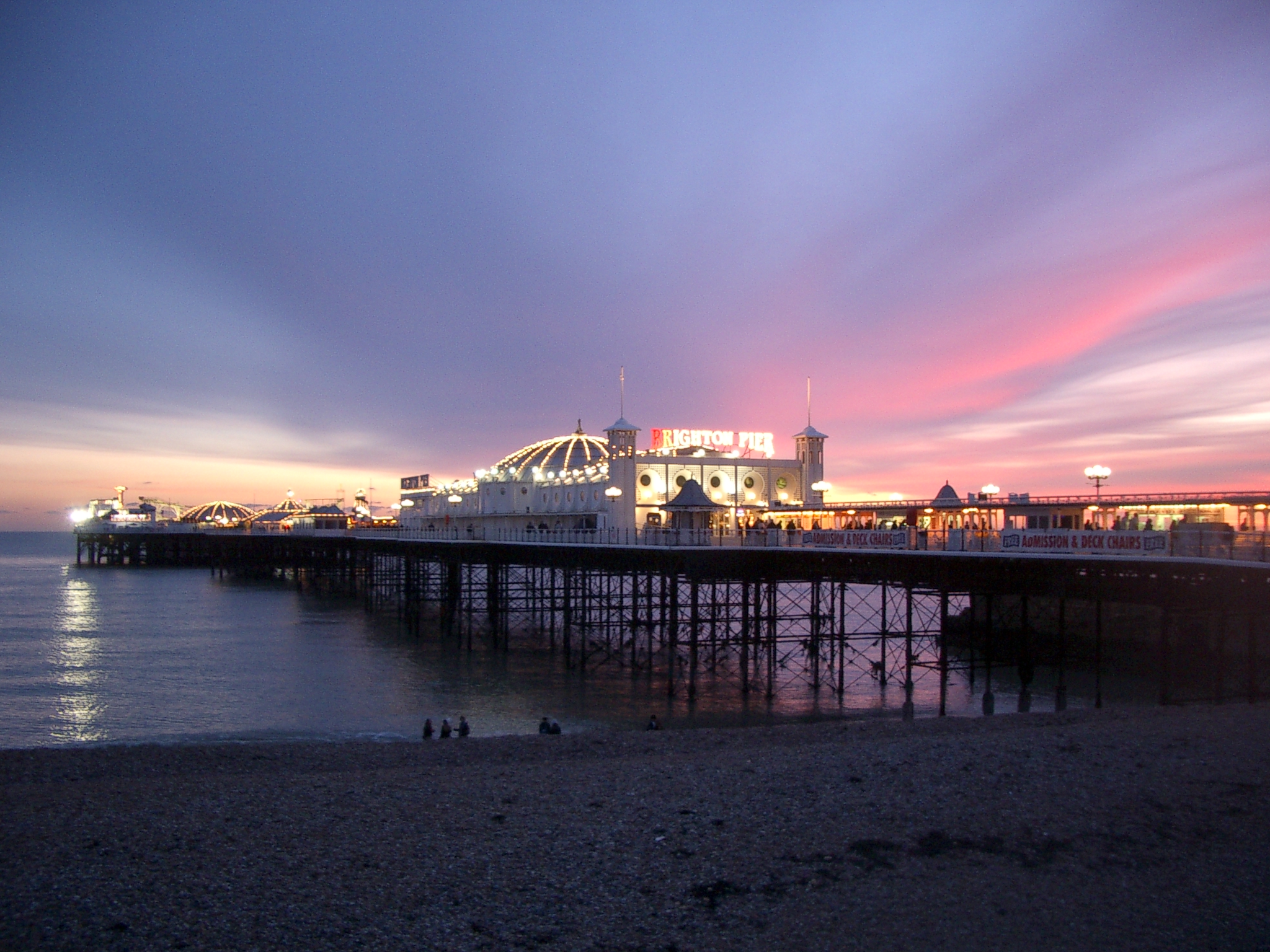 brighton tapete,himmel,horizont,seebrücke,meer,wasser