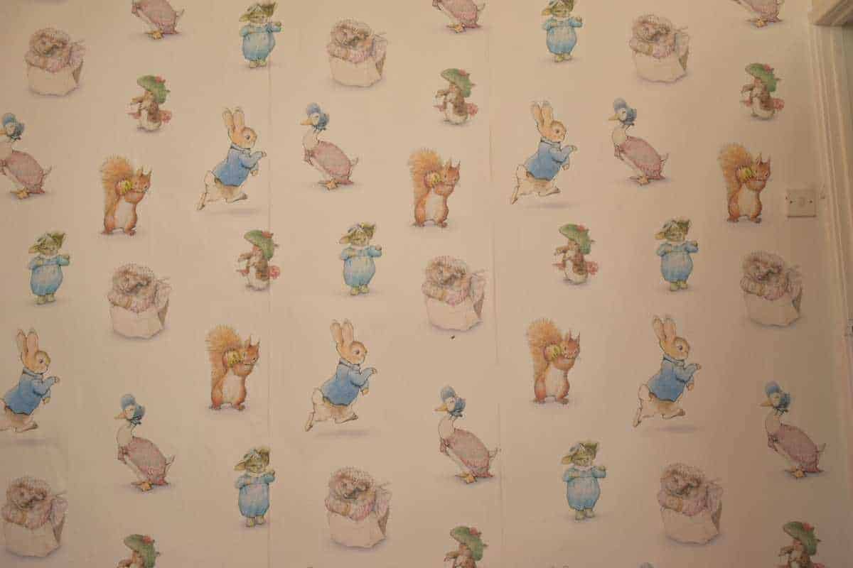 papier peint beatrix potter,textile,art enfant,dessin,modèle,arts visuels