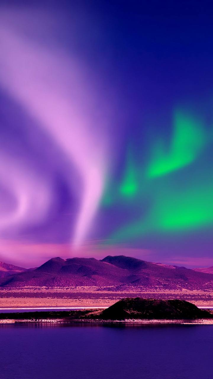 note 2 wallpaper hd 720x1280,sky,aurora,nature,purple,horizon