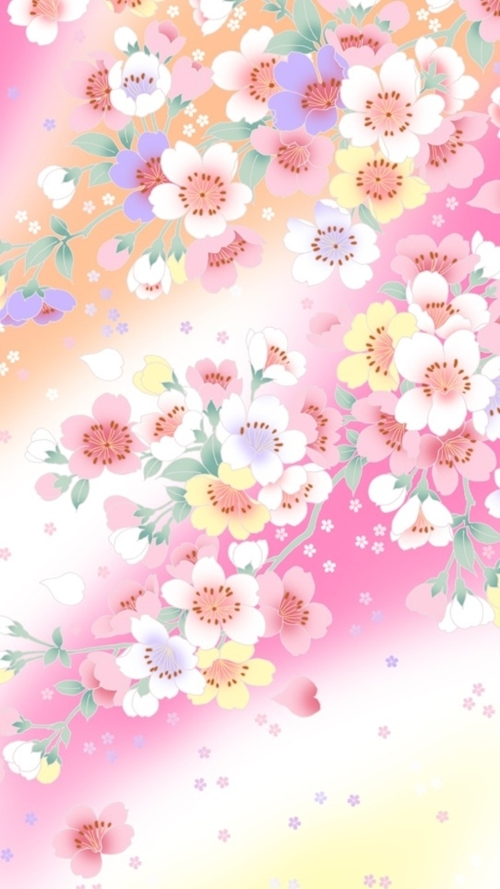 注2壁紙hd 720x1280,ピンク,花,パターン,花,桜の花