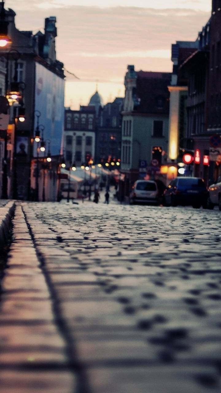 720x1280 wallpaper zedge,town,cobblestone,street,sky,city