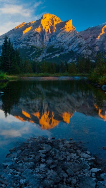 wallpaper hd telefon,natural landscape,nature,reflection,sky,mountain