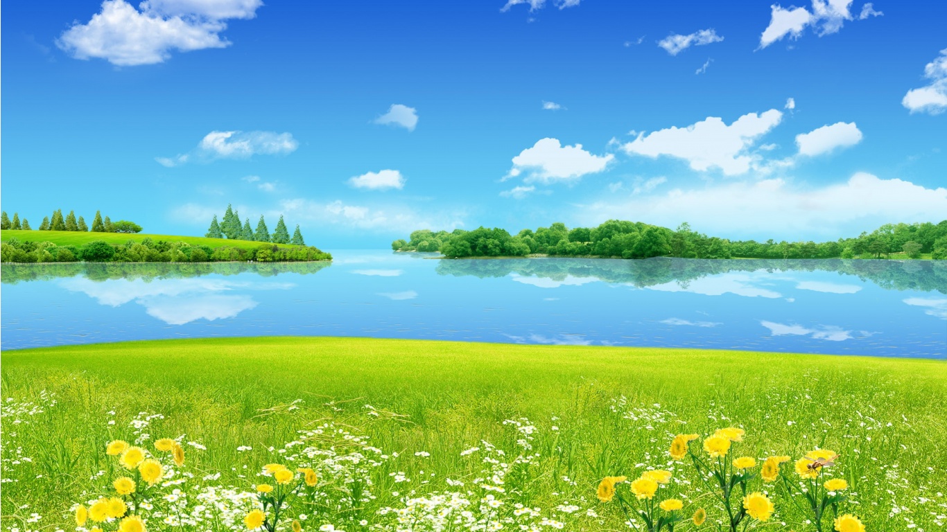 full hd wallpaper 1366x768,natürliche landschaft,natur,wiese,wiese,himmel