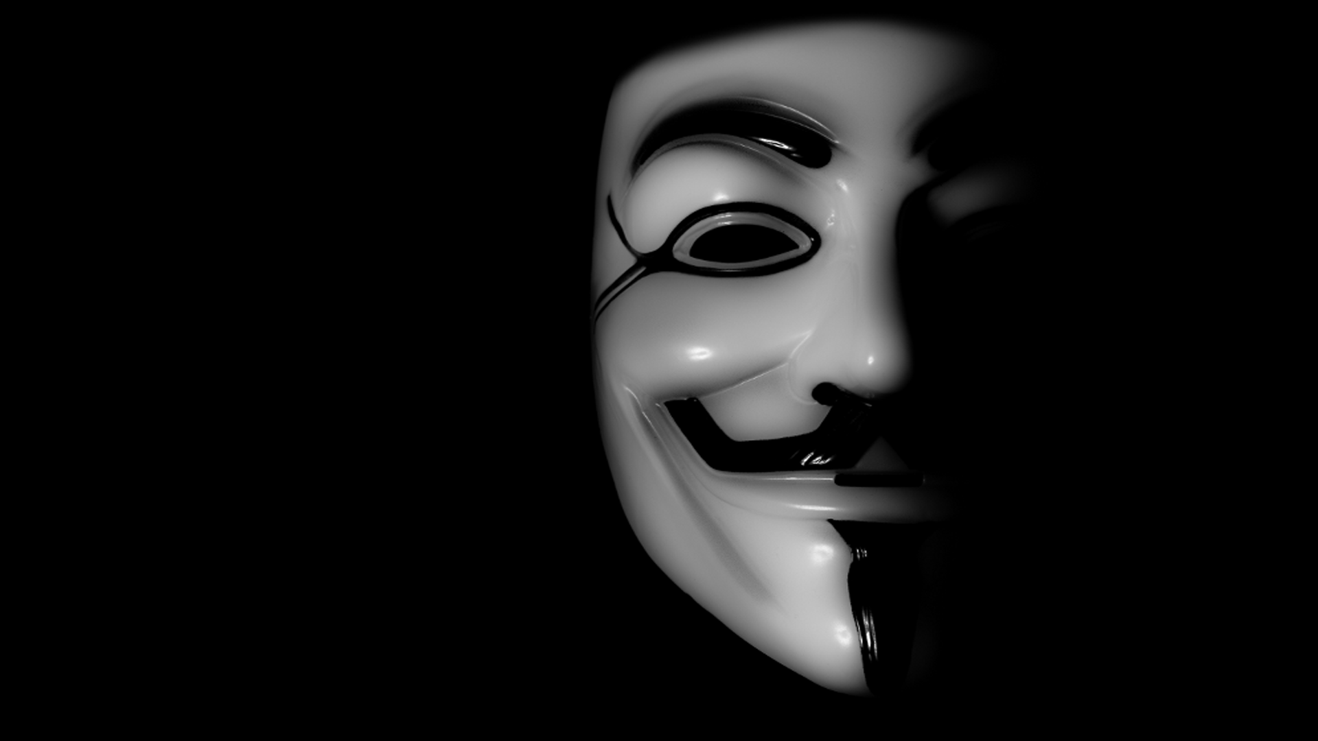anonymous wallpaper 1920x1080,face,head,masque,nose,black and white