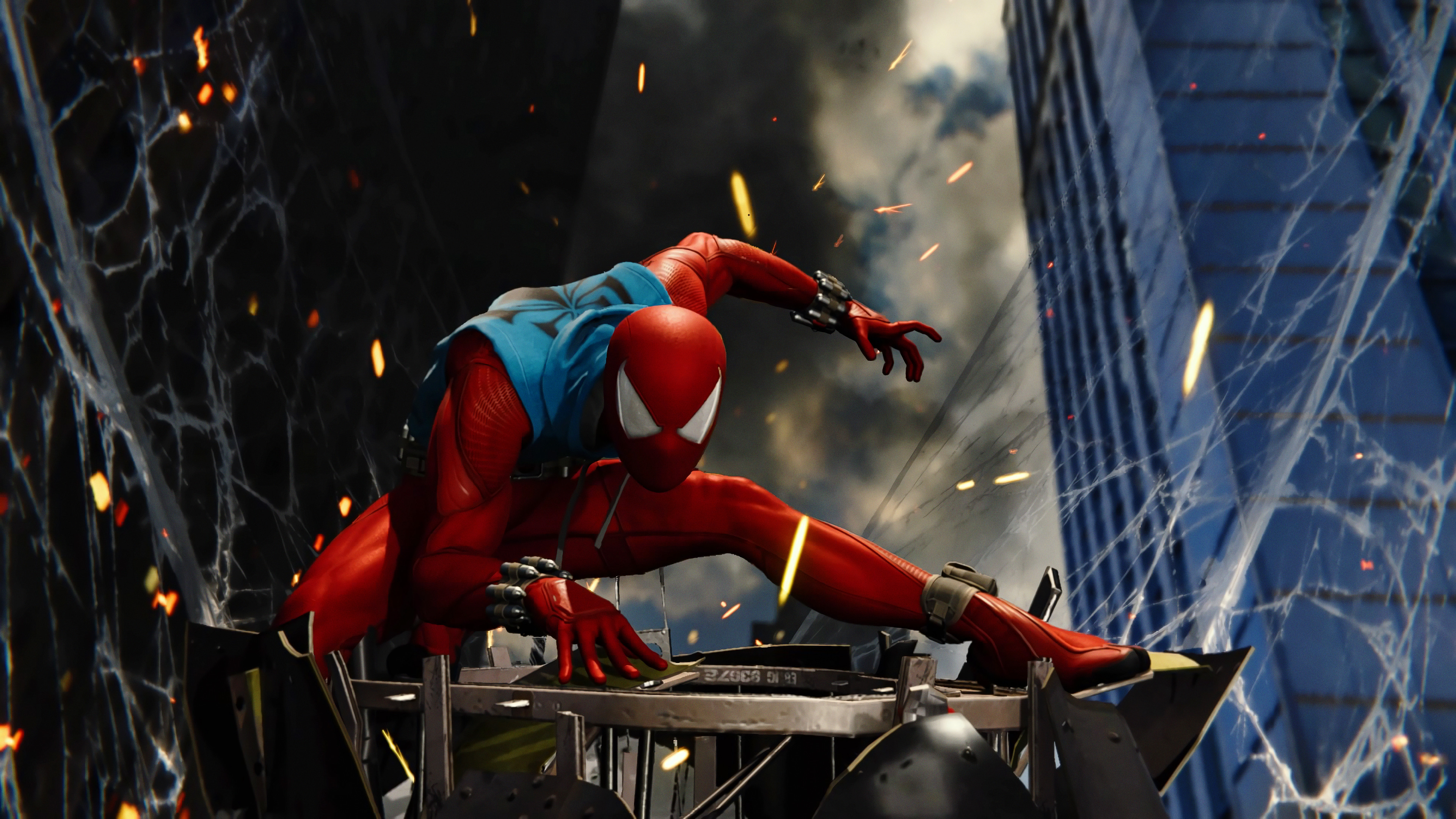 scarlet spider wallpaper,superhero,fictional character,spider man,cg artwork