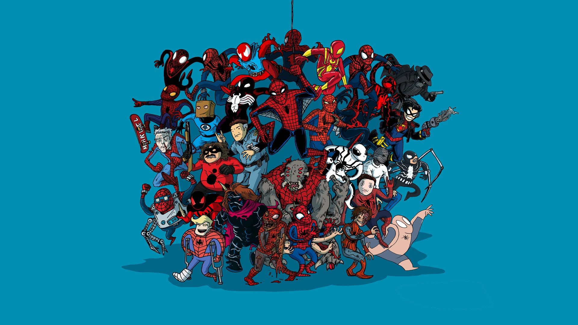 spiderman wallpaper hd kostenloser download,erfundener charakter,karikatur,superheld,mannschaft,fiktion