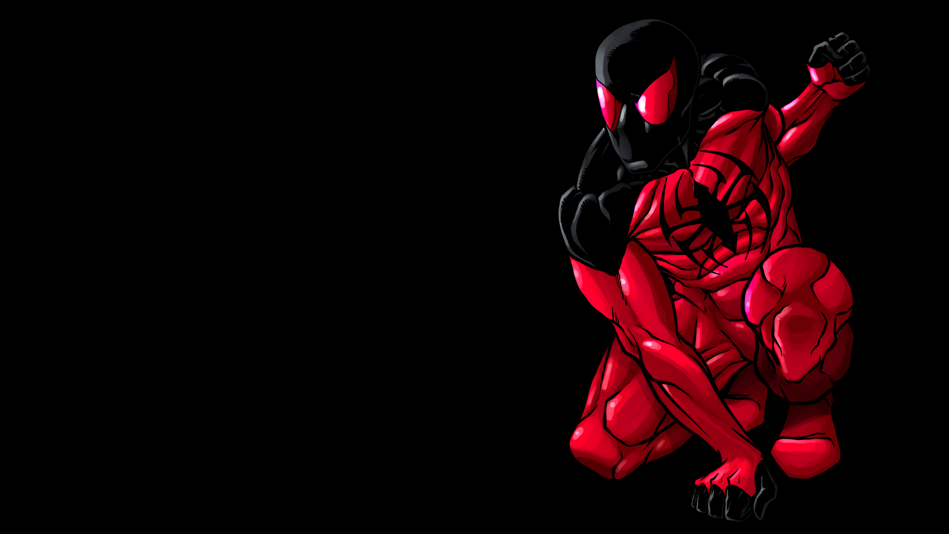 緋色のクモの壁紙,架空の人物,赤,スーパーヒーロー,スパイダーマン