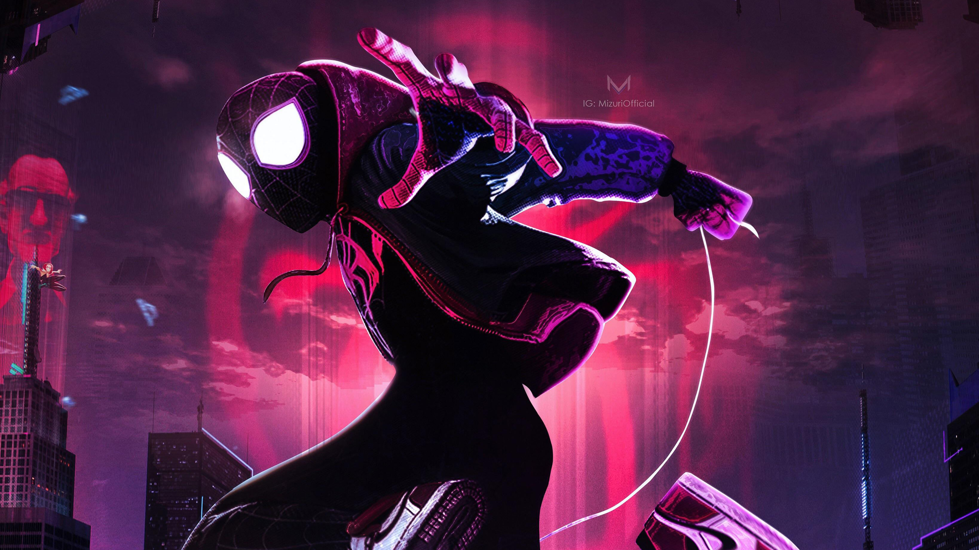 spider verse wallpaper,light,graphic design,magenta,performance,illustration