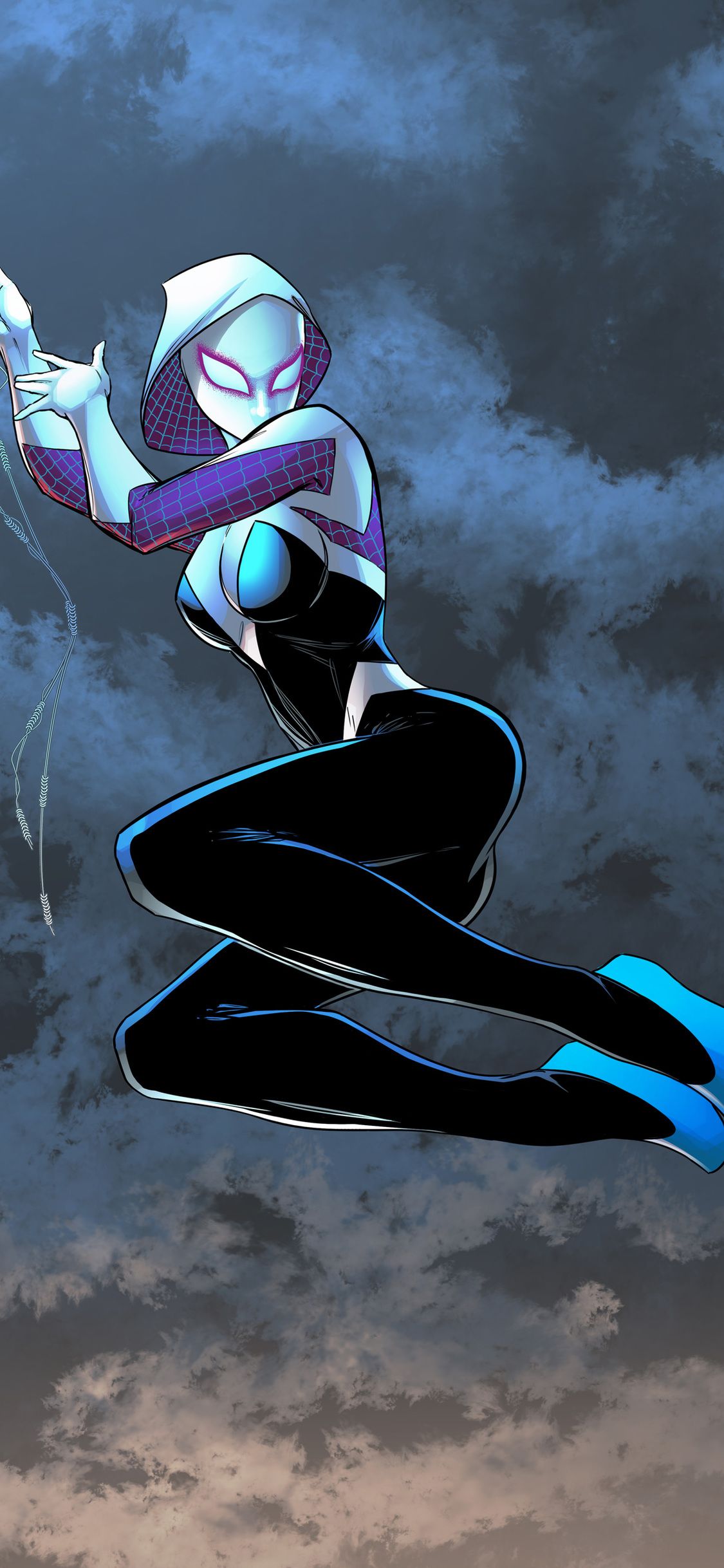 spider gwen wallpaper,cartoon,fictional character,animation,space,anime