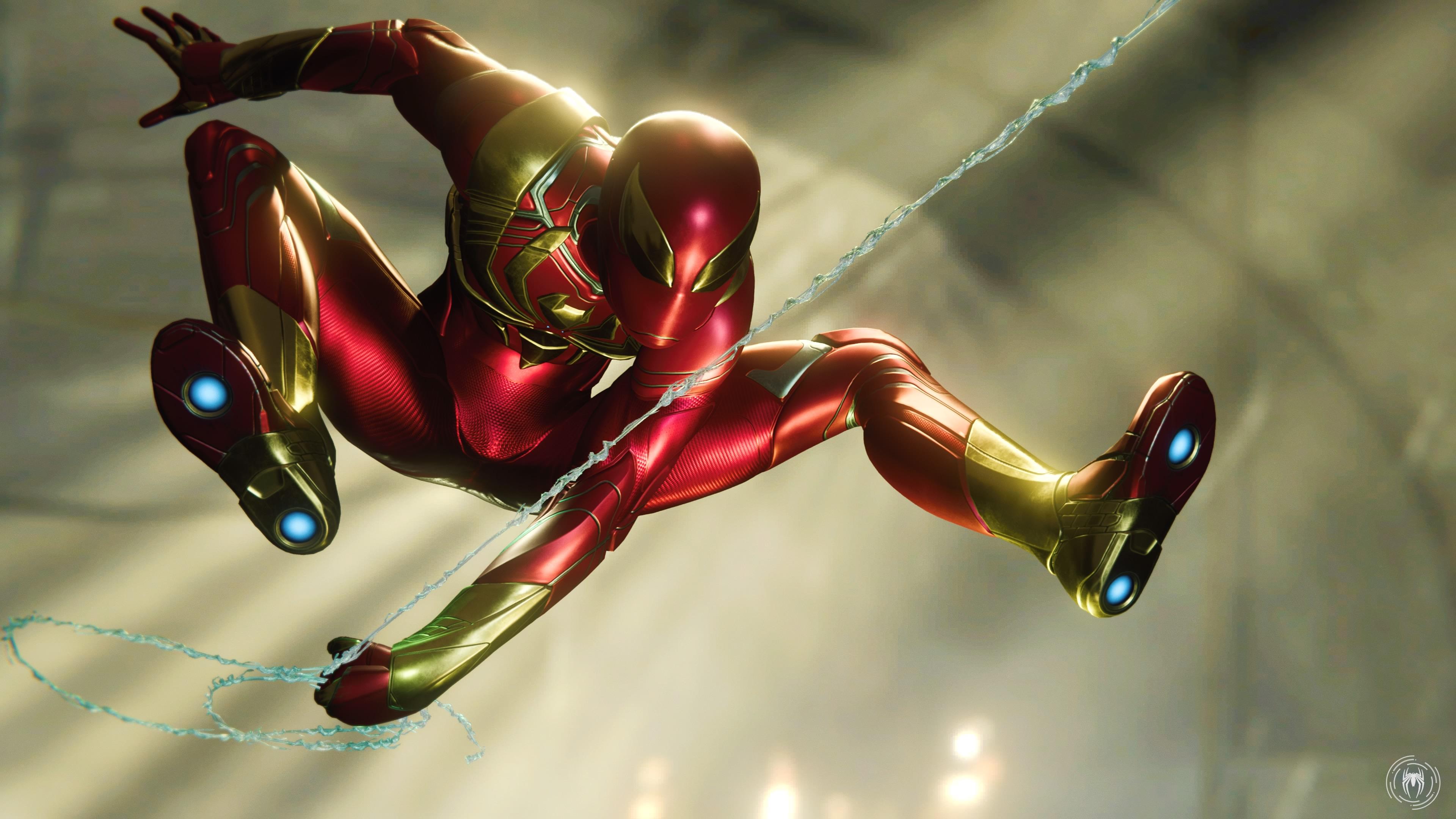 iron spider wallpaper,spider man,superhero,fictional character,muscle,iron man