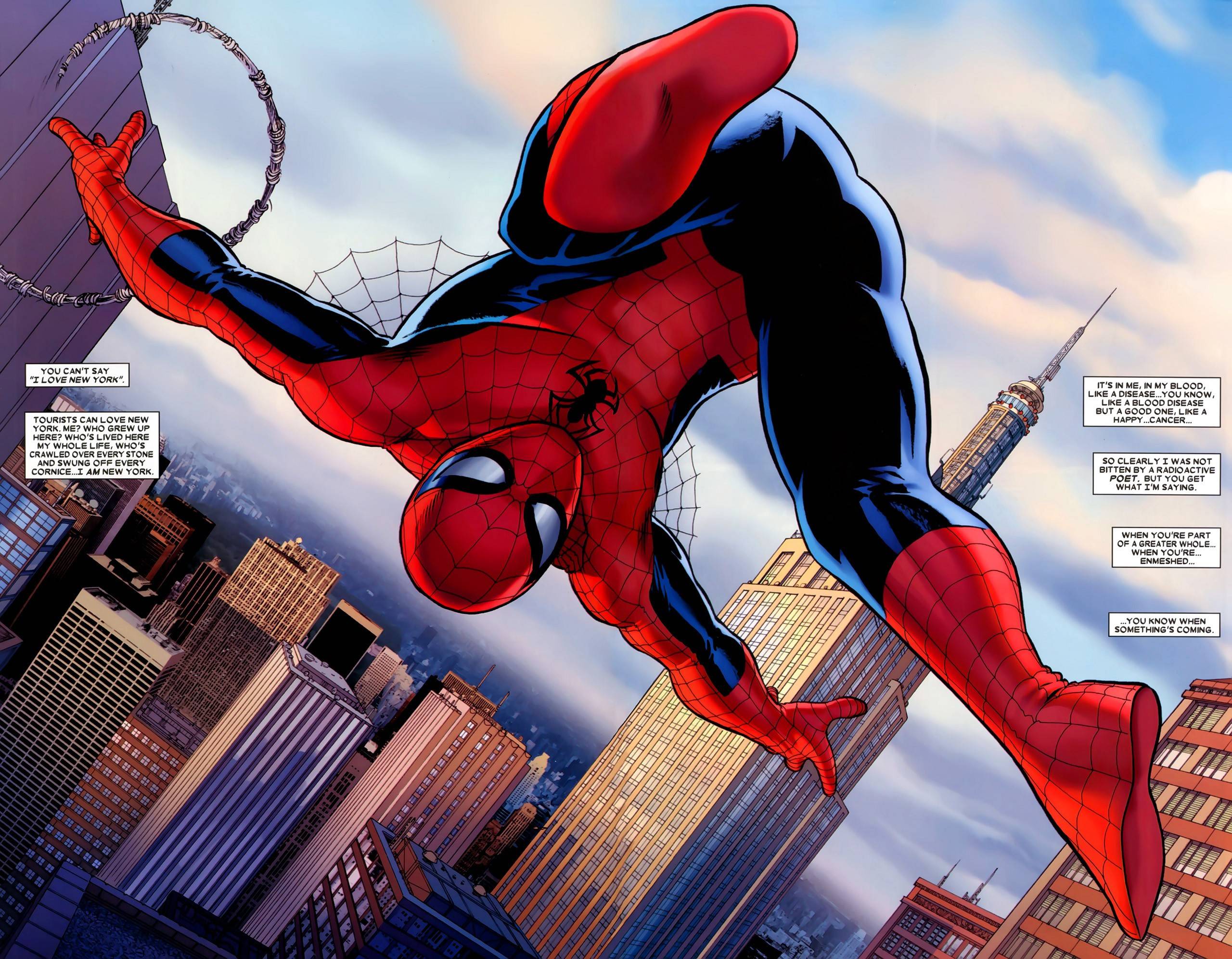 spiderman comic fondo de pantalla,hombre araña,superhéroe,personaje de ficción,cg artwork,ficción