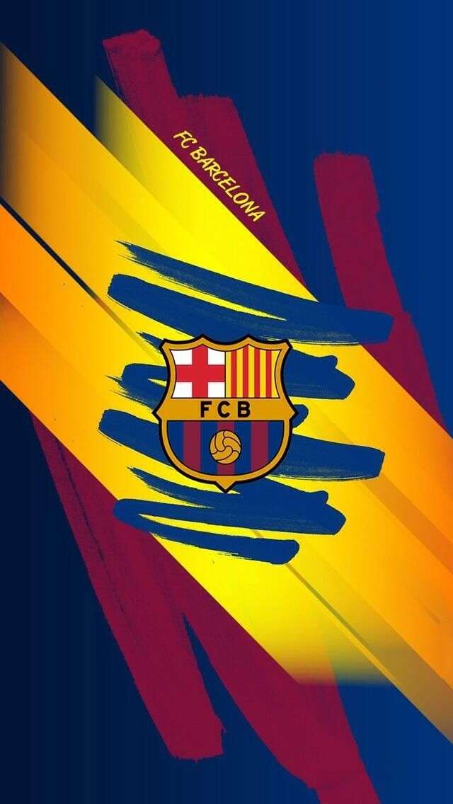 fc barcelona phone wallpaper,flag,yellow,electric blue,logo,emblem
