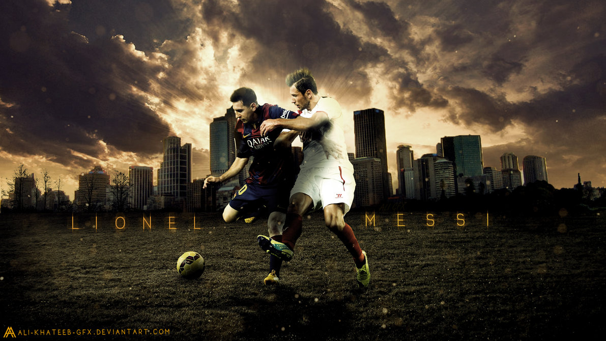 msn barcelona wallpaper,football player,football,freestyle football,soccer,digital compositing