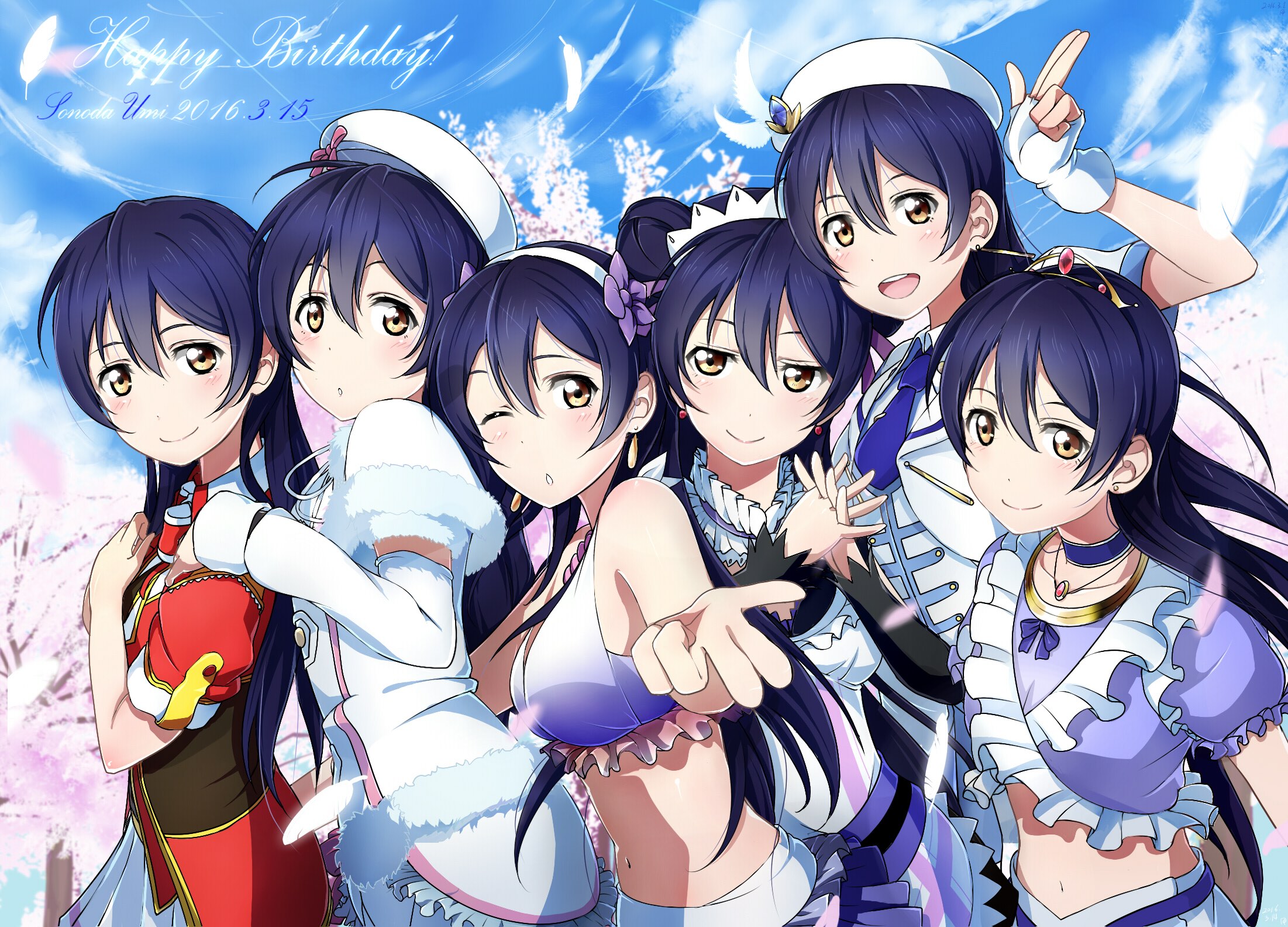 my love live wallpaper,cartoon,anime,black hair,cg artwork,artwork