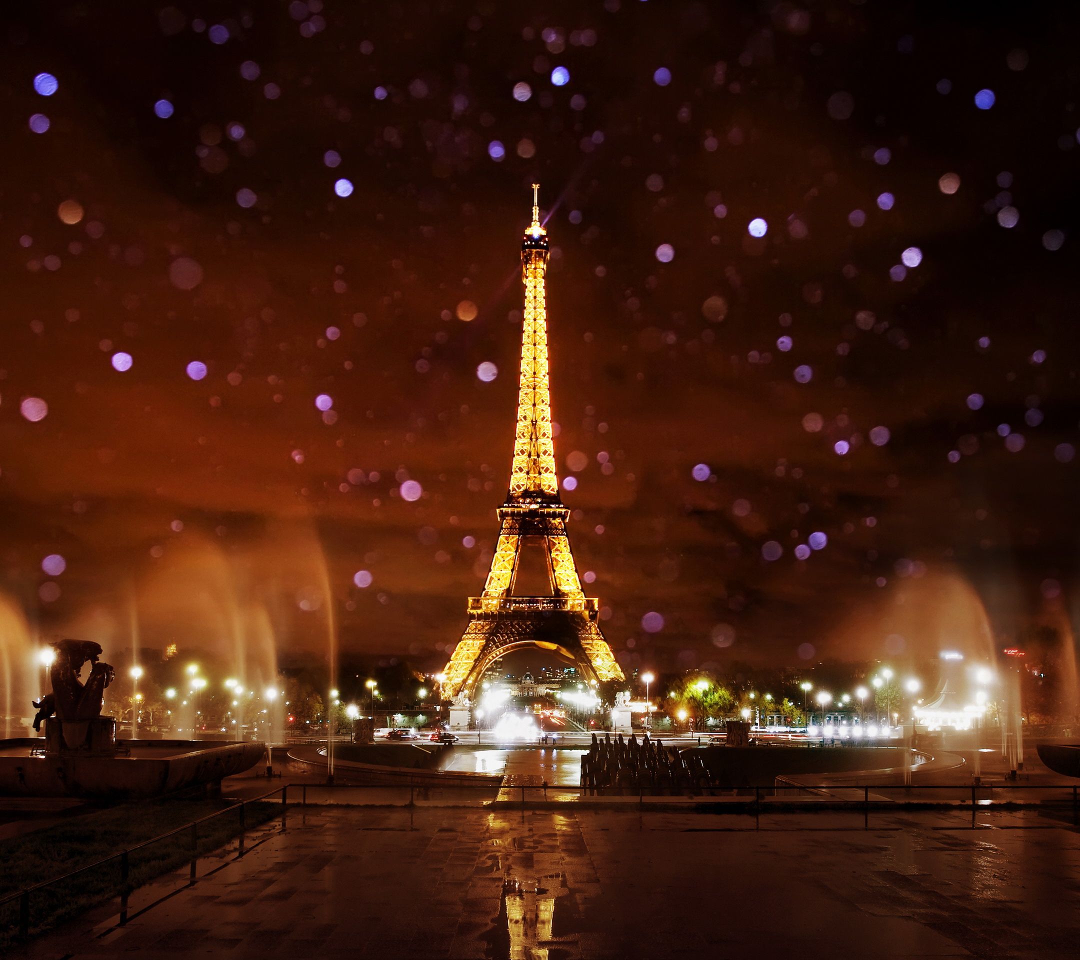 파리의 밤 벽지,탑,밤,자연,수도권,시티