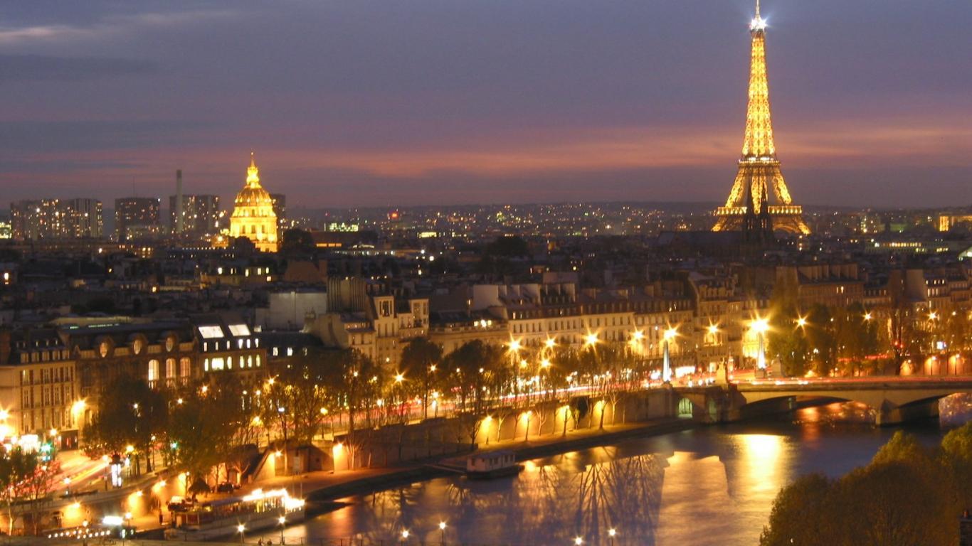 carta da parati di notte a parigi,paesaggio urbano,città,area metropolitana,notte,area urbana