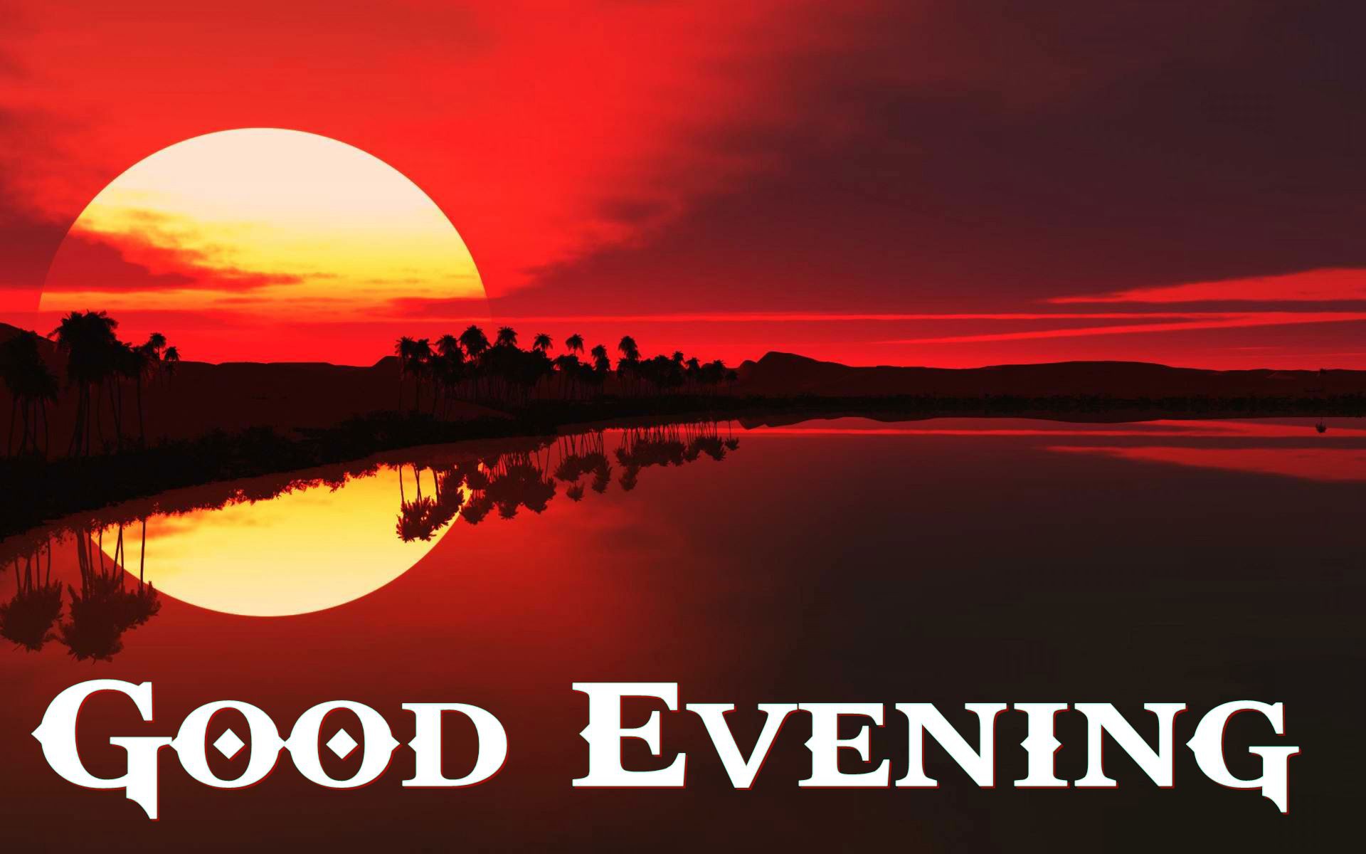 good evening hd wallpaper,sky,red,sunset,natural landscape,sunrise