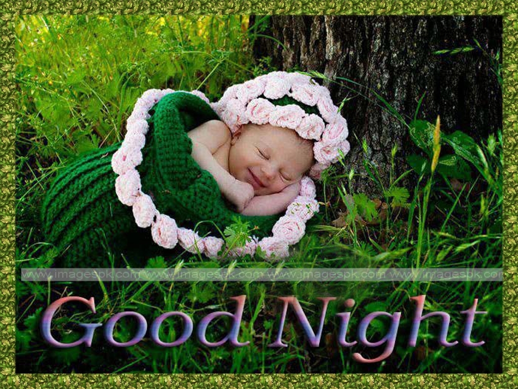 Good Night Wallpaper With Cute Baby Little Baby Good Night Images