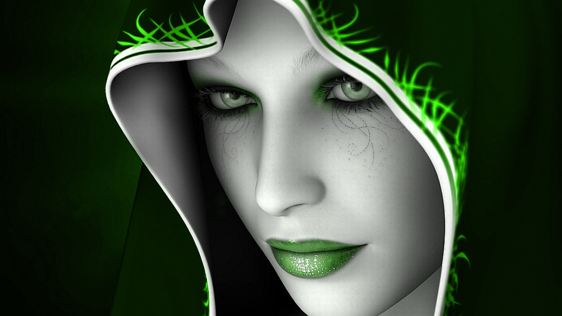 download di sfondi per donna,viso,verde,testa,bellezza,illustrazione