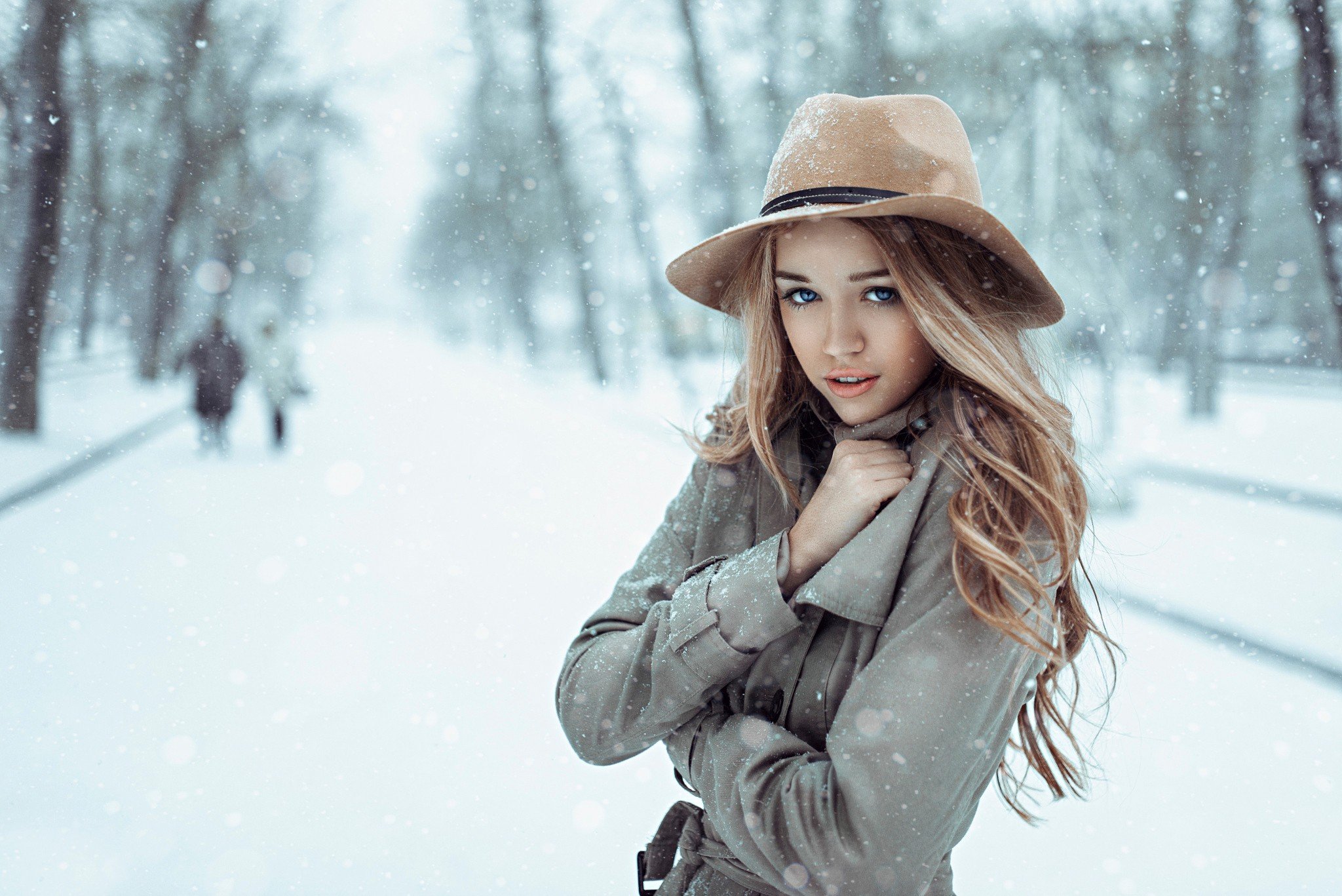 open girl wallpaper,people in nature,winter,clothing,beauty,skin