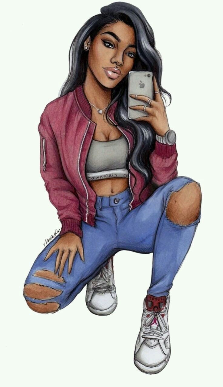 top girl wallpaper,cartoon,jeans,illustration,technology,drawing