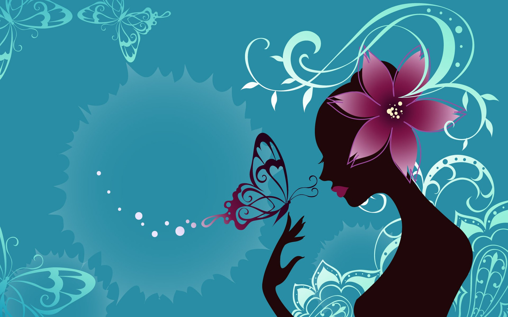 desktop girl wallpaper,graphic design,illustration,plant,floral design,visual arts