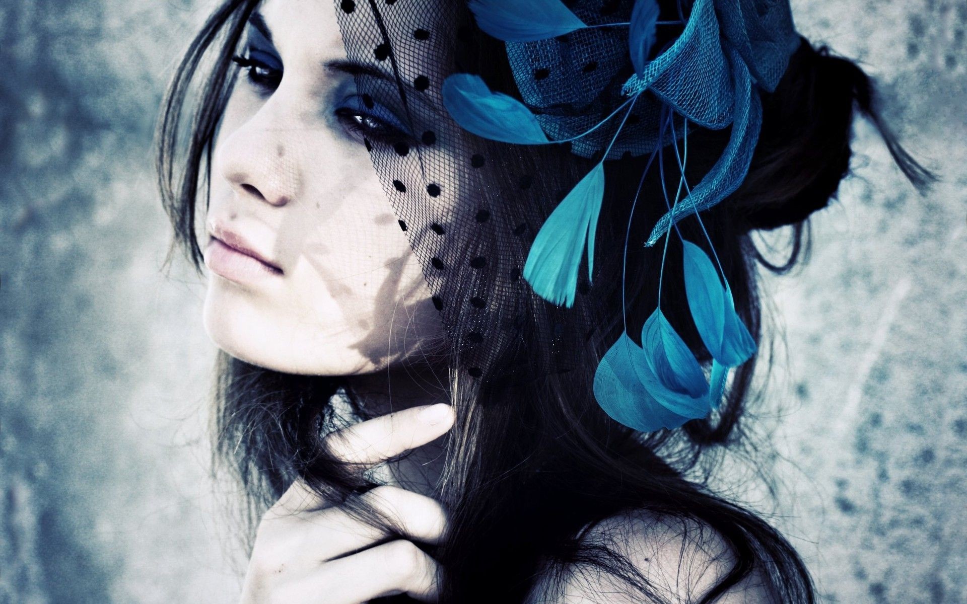 gothic girl wallpaper,haar,blau,schwarzes haar,schönheit,cool