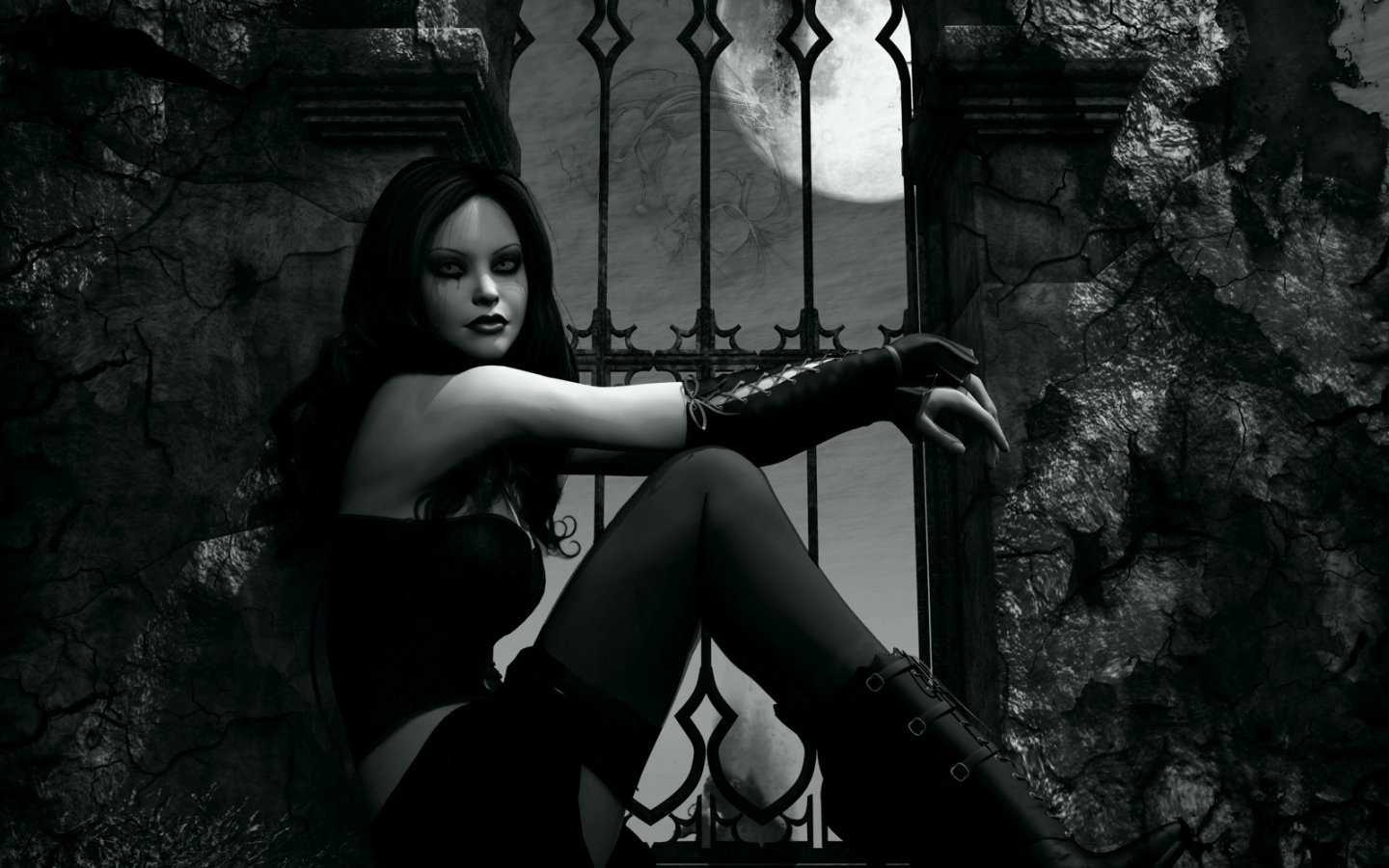 gothic girl wallpaper,schwarz,schönheit,fotografie,fotoshooting,schwarz und weiß