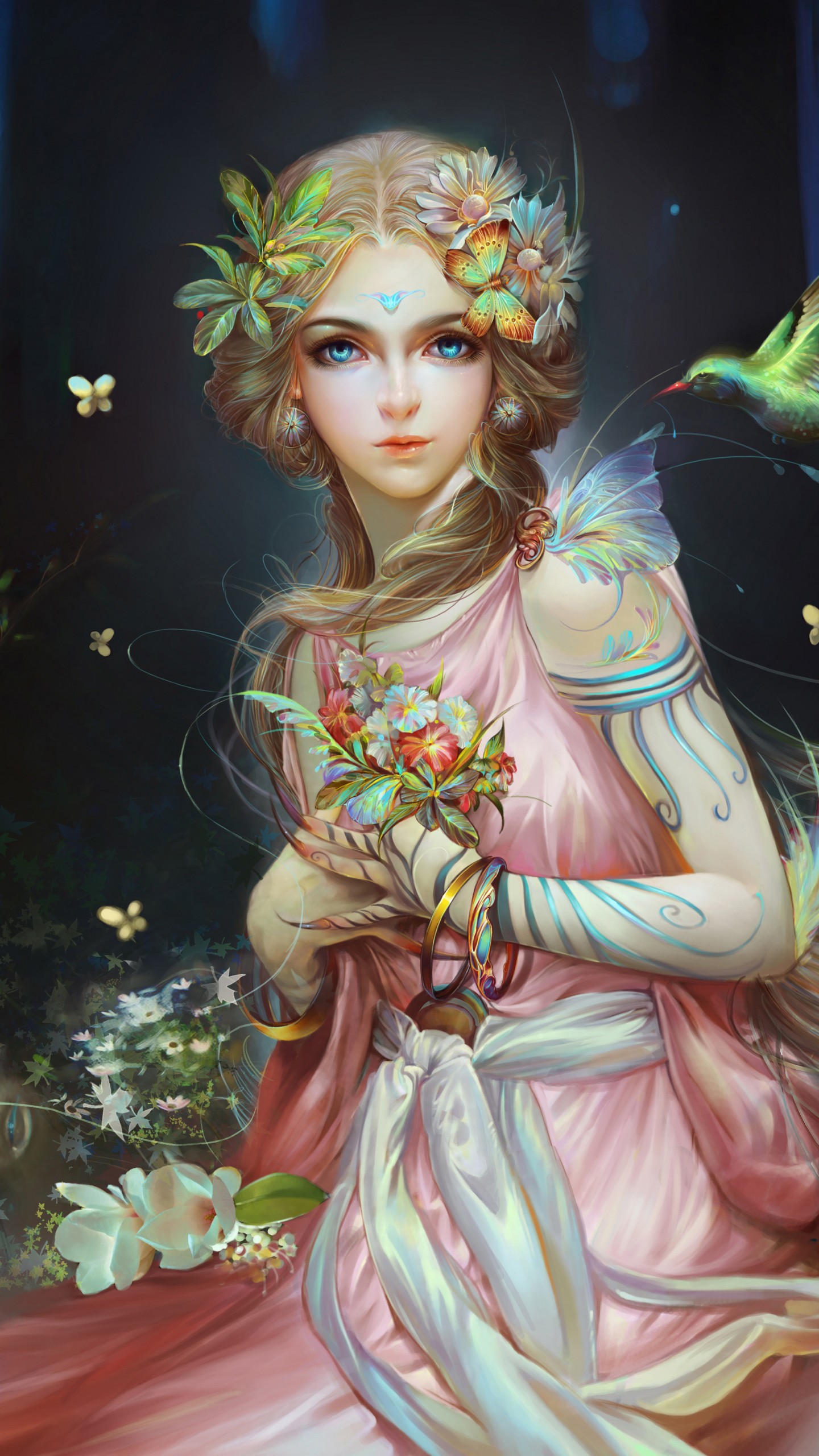 girl girl wallpaper,mythology,cg artwork,fictional character,art,painting