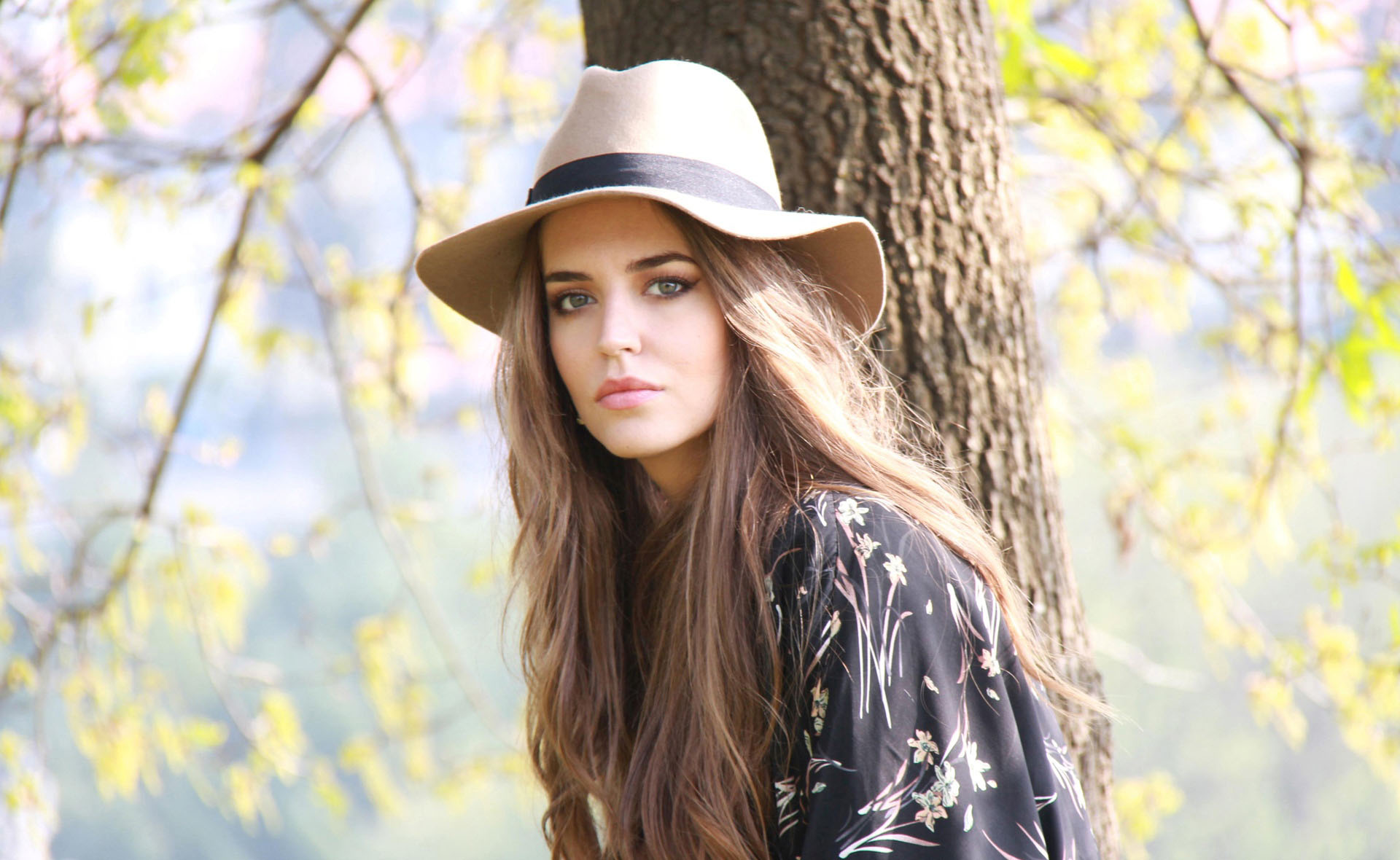 models wallpaper female,people in nature,clothing,hat,beauty,fedora