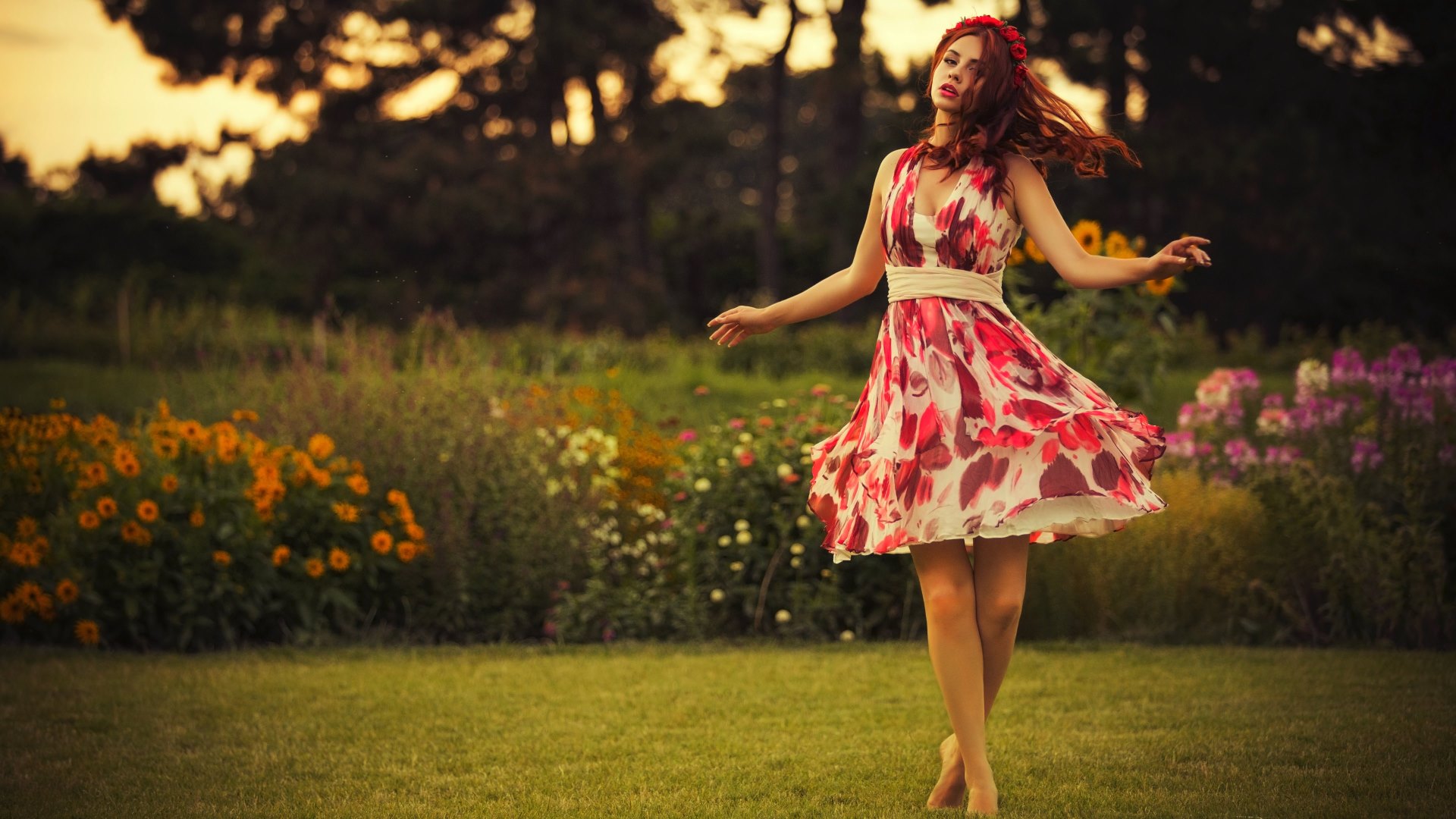 schöne dame tapete,natur,kleidung,kleid,rosa,gras