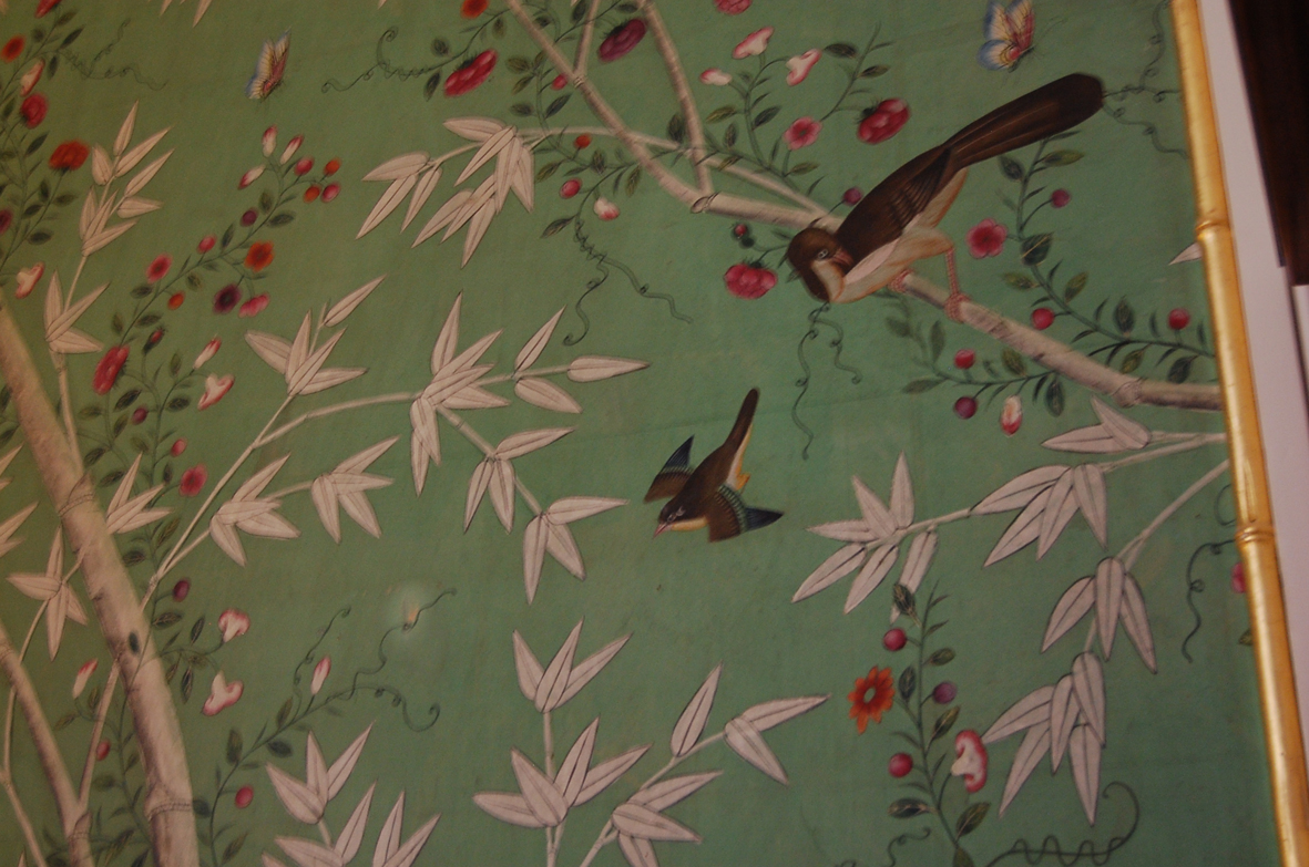 オリエンタル壁紙鳥,葉,褐色,壁紙,パターン,繊維