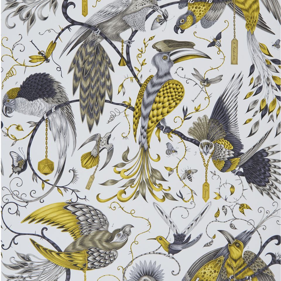 gold bird wallpaper,botany,wallpaper,pattern,plant,illustration