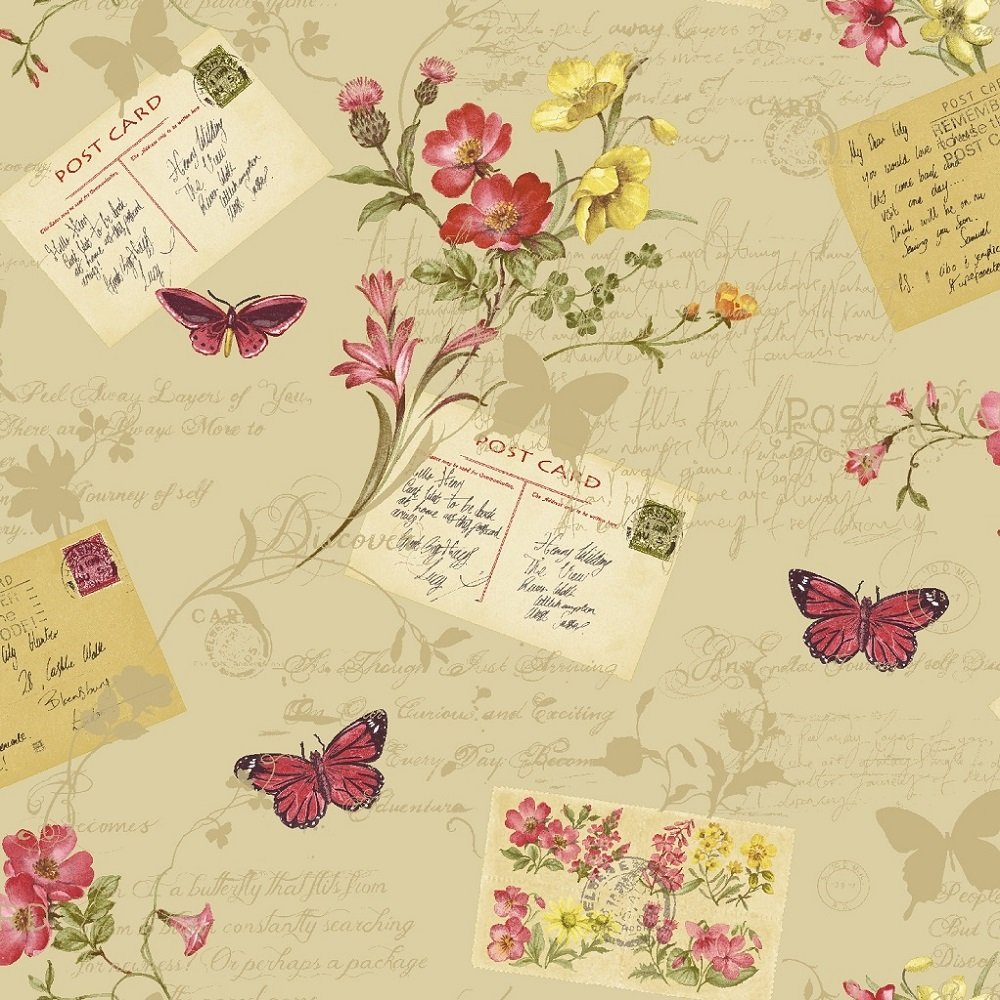 postcard wallpaper,text,butterfly,pink,botany,wallpaper