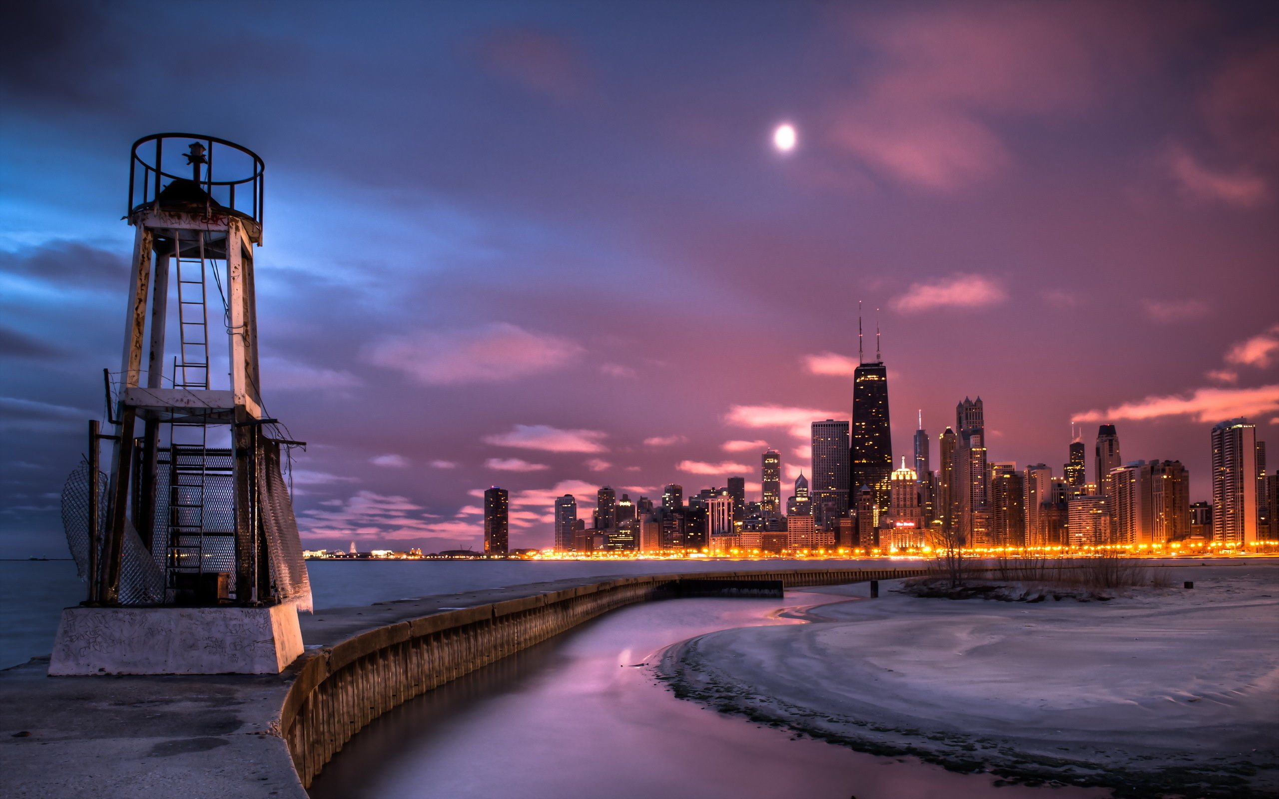 시카고 배경 화면 hd,하늘,수도권,물,도시 지역,시티