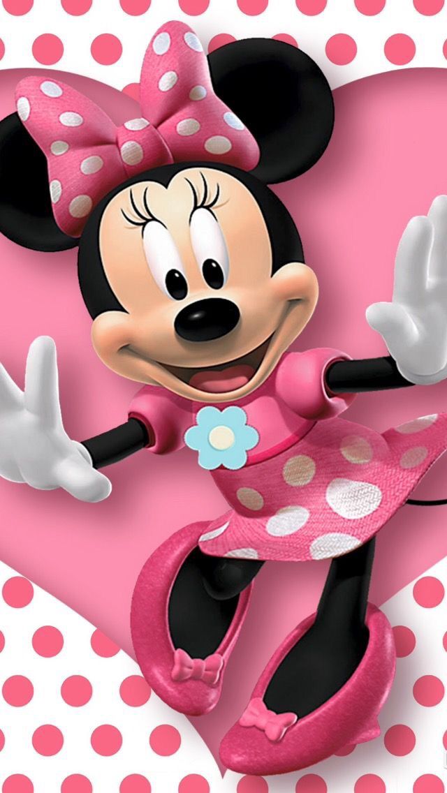 mini mouse da parati,cartone animato,rosa,cartone animato,cuore